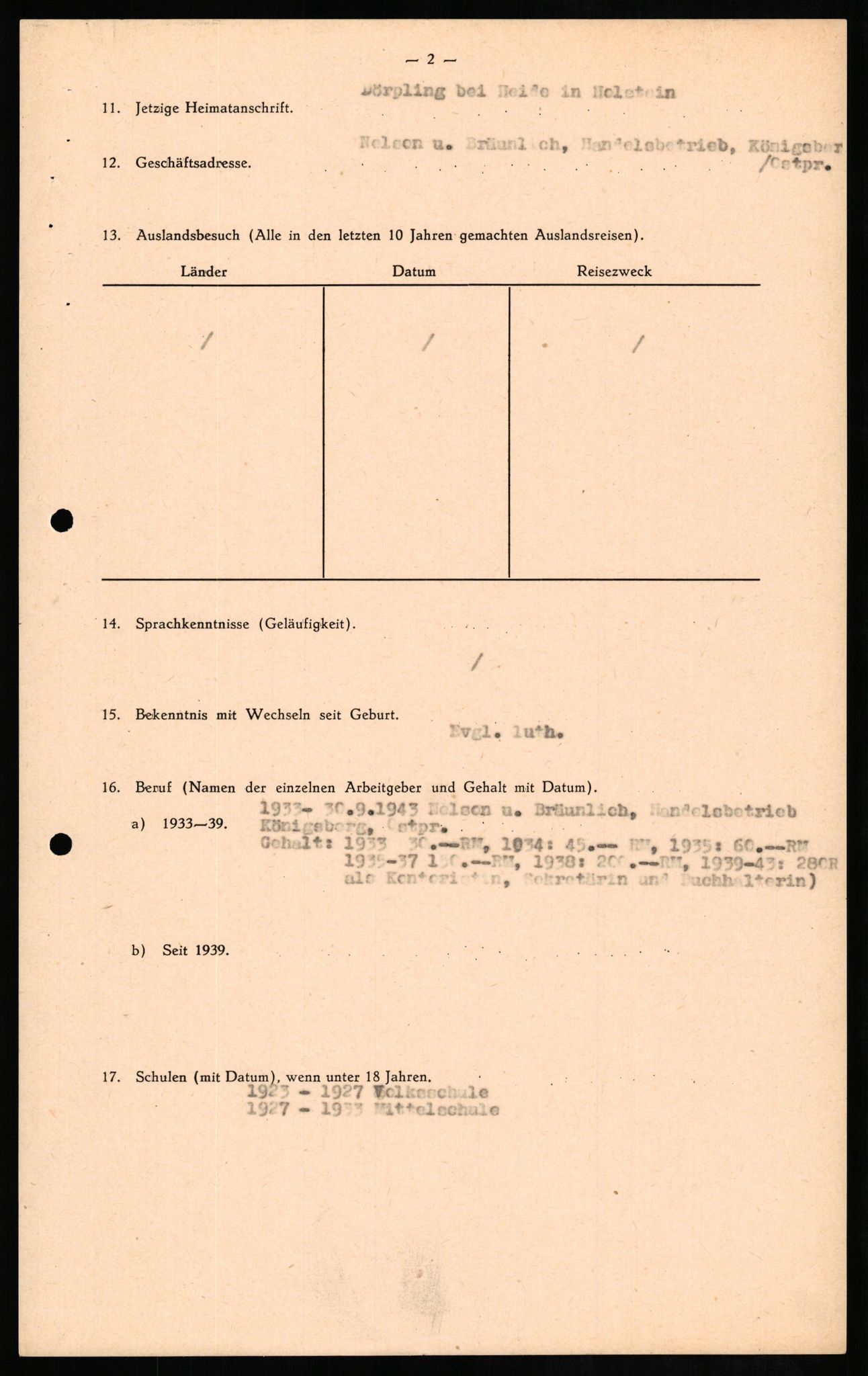 Forsvaret, Forsvarets overkommando II, AV/RA-RAFA-3915/D/Db/L0013: CI Questionaires. Tyske okkupasjonsstyrker i Norge. Tyskere., 1945-1946, p. 296