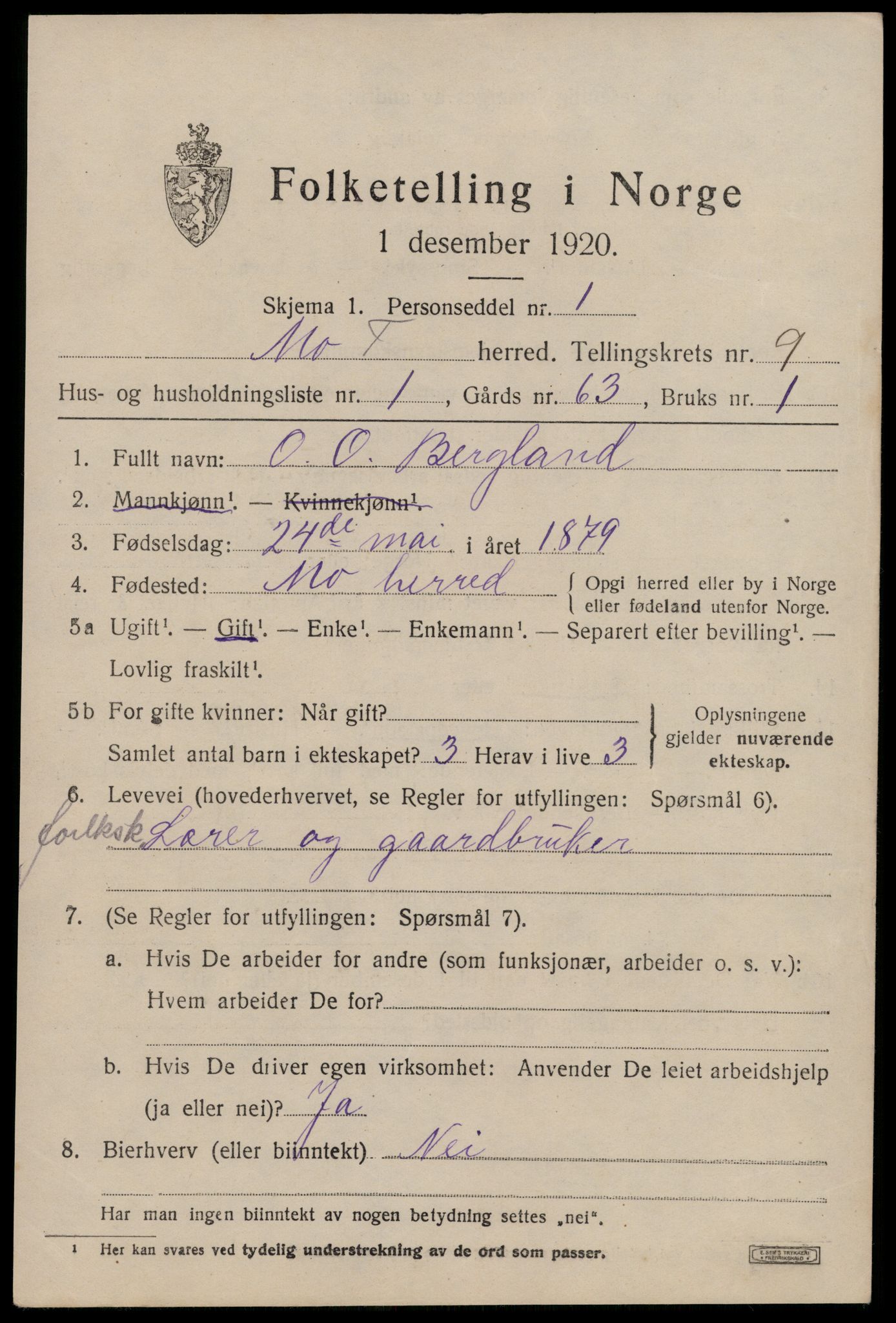 SAKO, 1920 census for Mo, 1920, p. 3124