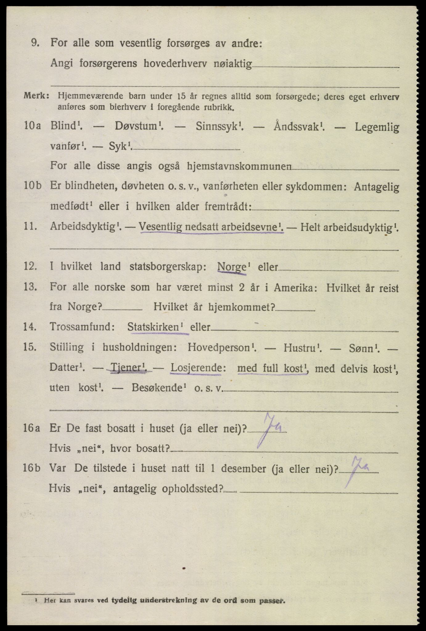 SAK, 1920 census for Hornnes, 1920, p. 842