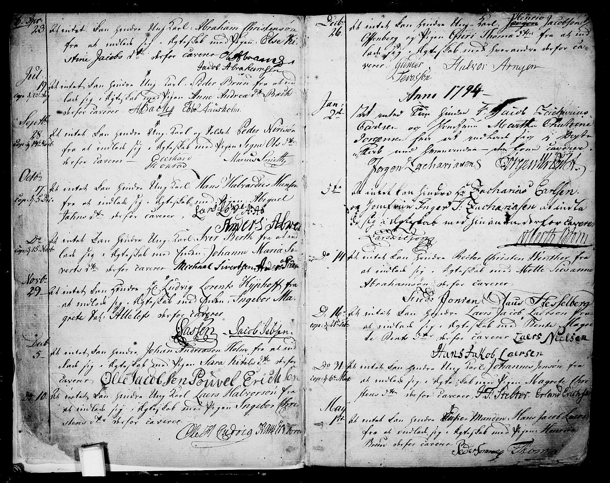 Skien kirkebøker, SAKO/A-302/F/Fa/L0004: Parish register (official) no. 4, 1792-1814, p. 6-7