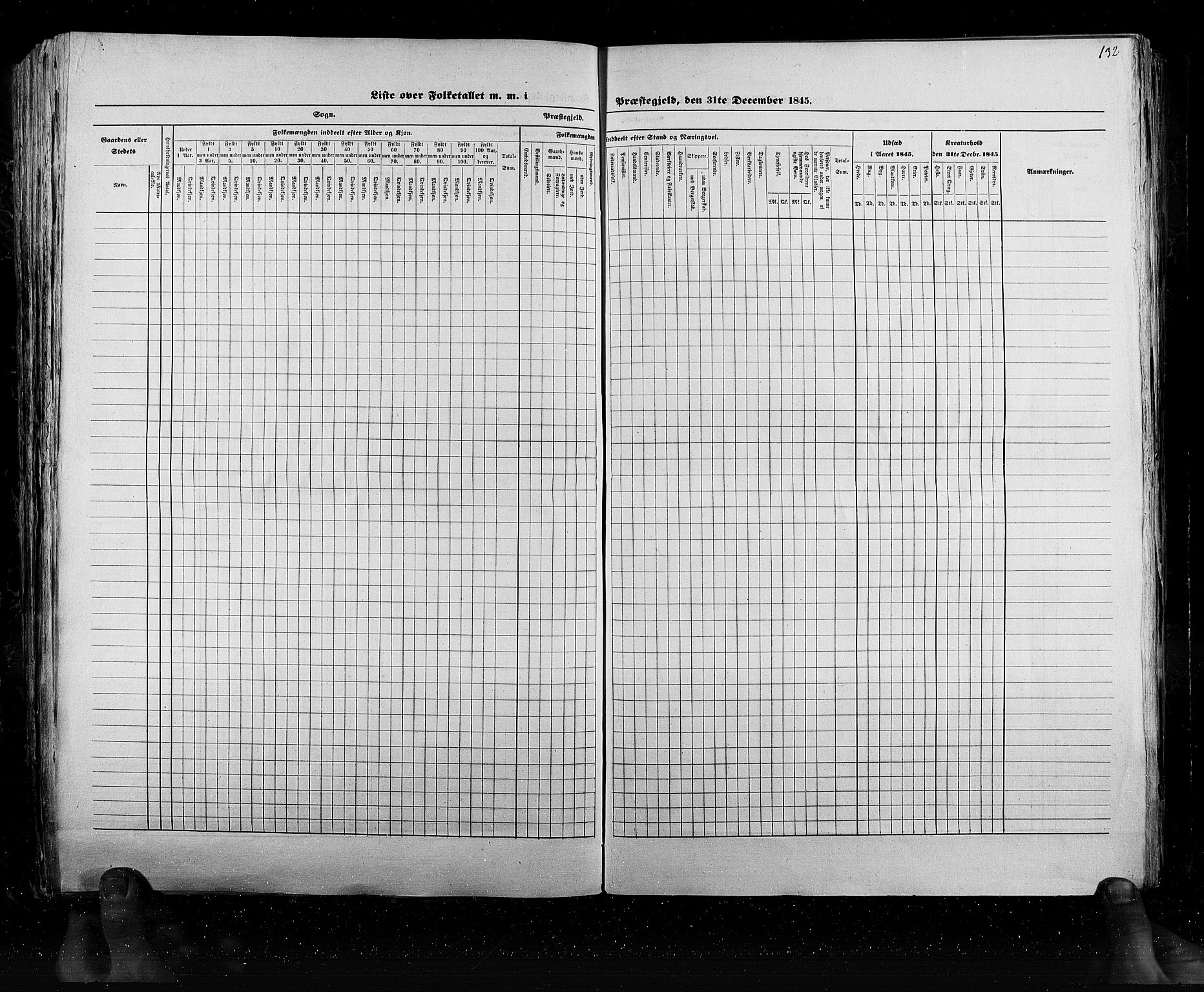 RA, Census 1845, vol. 6: Lister og Mandal amt og Stavanger amt, 1845, p. 132