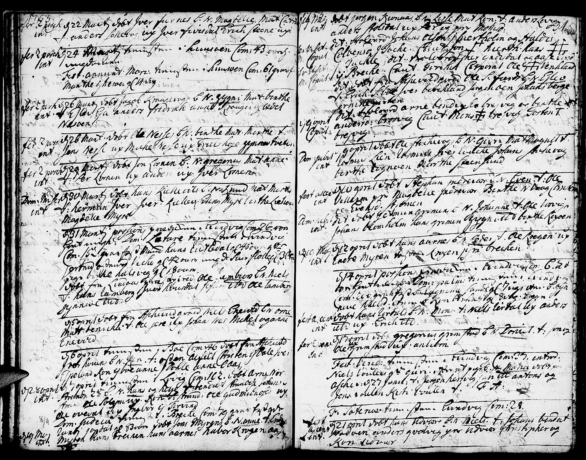 Gulen sokneprestembete, SAB/A-80201/H/Haa/Haaa/L0012: Parish register (official) no. A 12, 1749-1776, p. 34