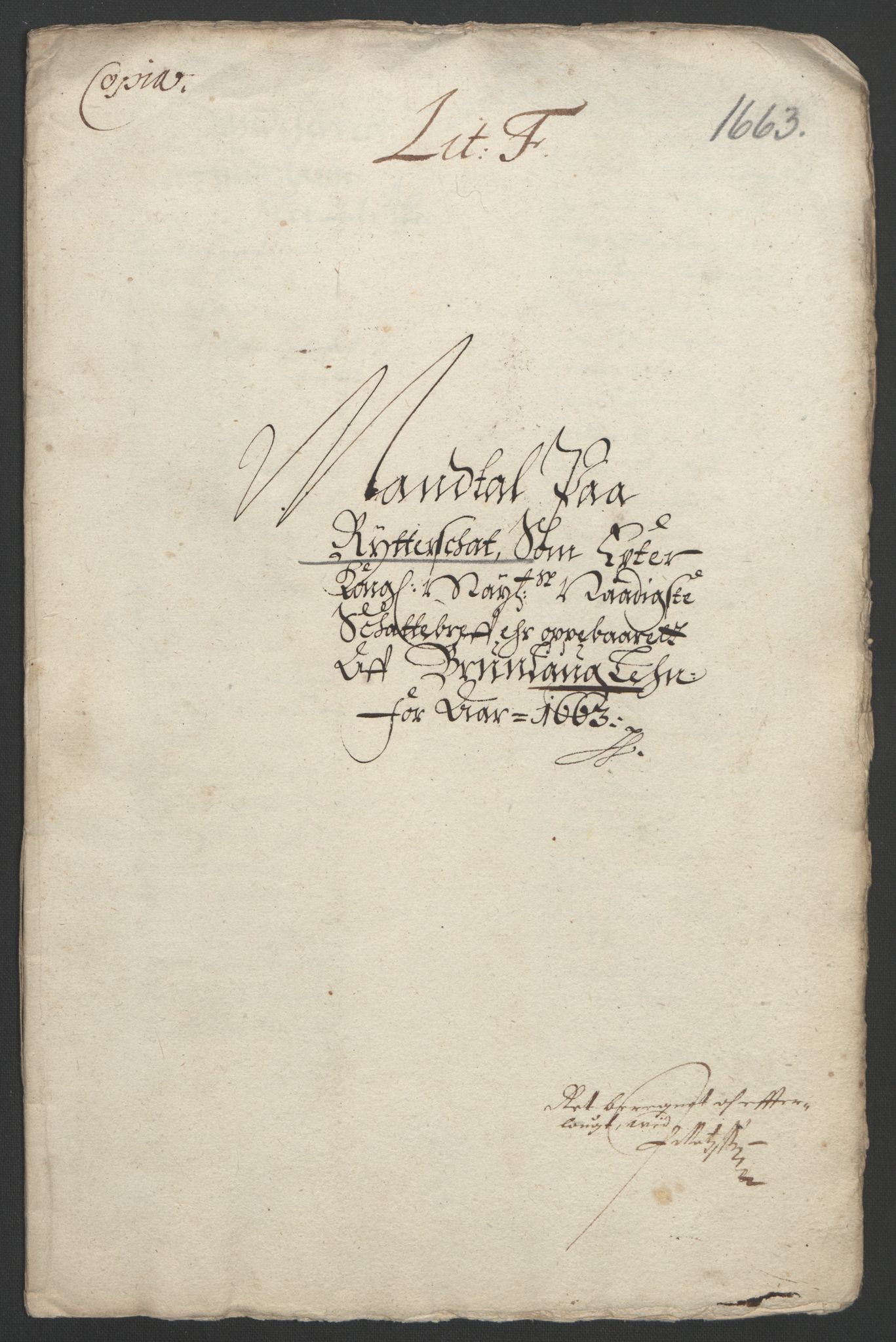 Rentekammeret inntil 1814, Reviderte regnskaper, Fogderegnskap, RA/EA-4092/R33/L1963: Fogderegnskap Larvik grevskap, 1662-1664, p. 157