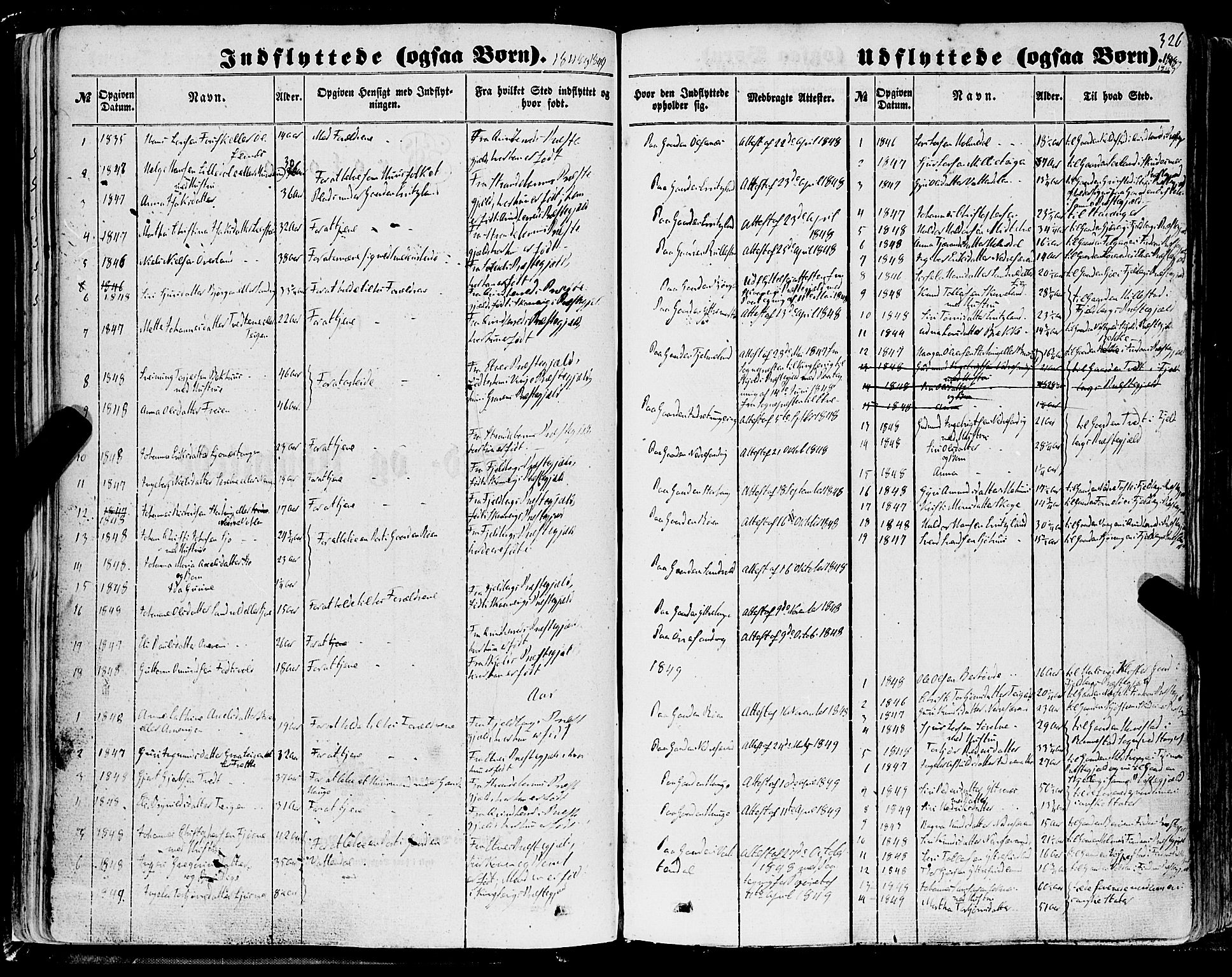 Skånevik sokneprestembete, SAB/A-77801/H/Haa: Parish register (official) no. A 5II, 1848-1869, p. 326