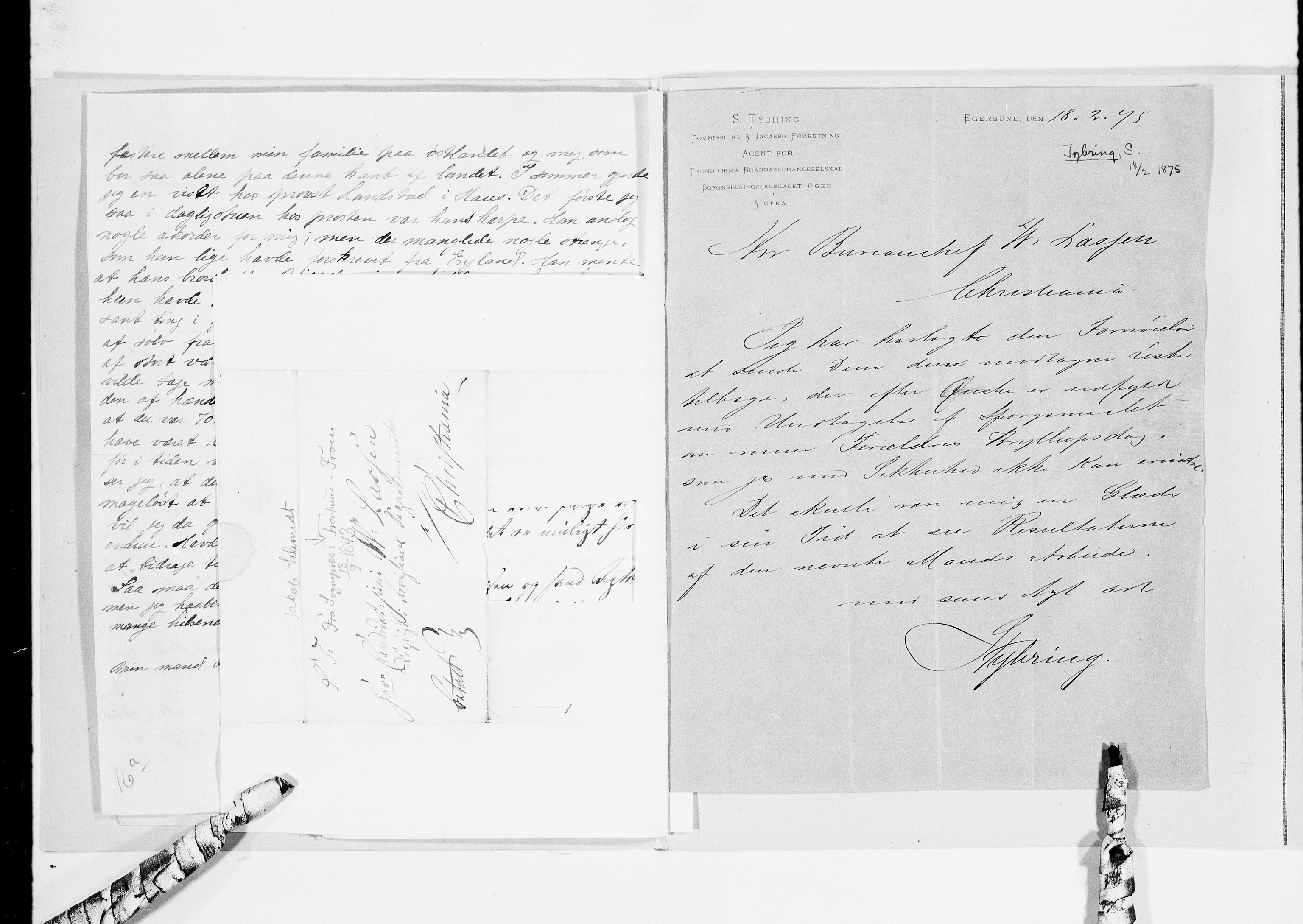 Lassens samlinger, AV/RA-PA-0051/G/L0101: Alfabetisk ordnede brev til Wilhelm Lassen: Thaarup - Østgaard, 1815-1907, p. 32