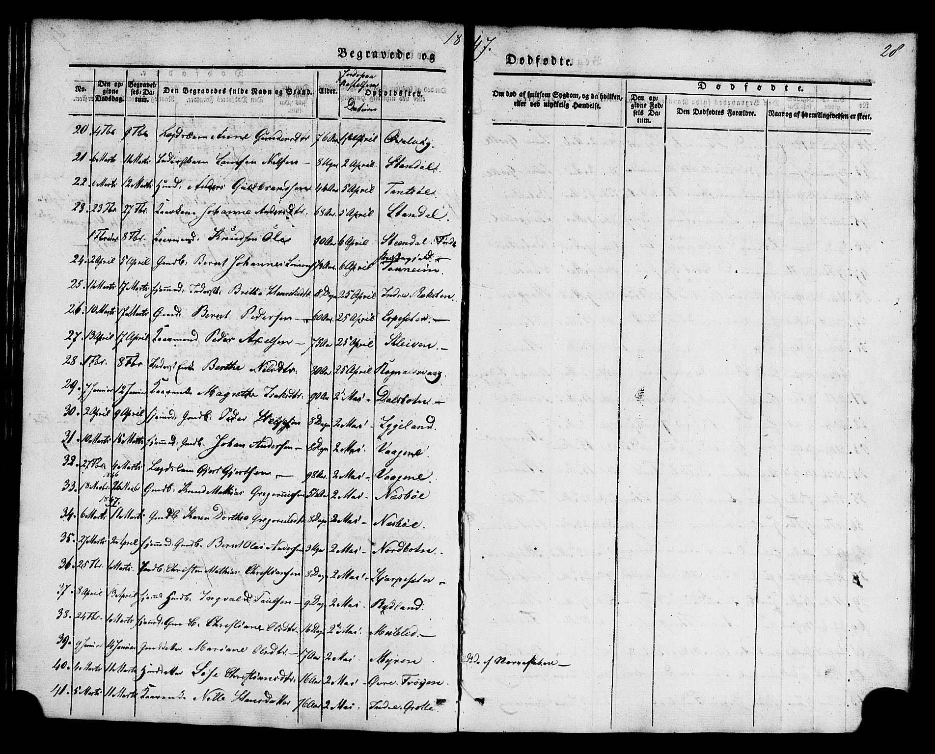 Kinn sokneprestembete, AV/SAB-A-80801/H/Haa/Haaa/L0011: Parish register (official) no. A 11, 1841-1855, p. 28