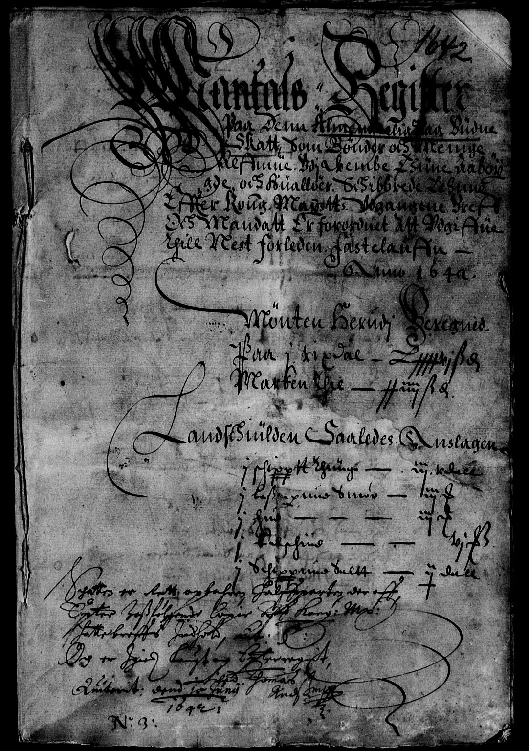 Rentekammeret inntil 1814, Reviderte regnskaper, Lensregnskaper, RA/EA-5023/R/Rb/Rbc/L0004: Tune, Åbygge og Veme len, 1641-1643