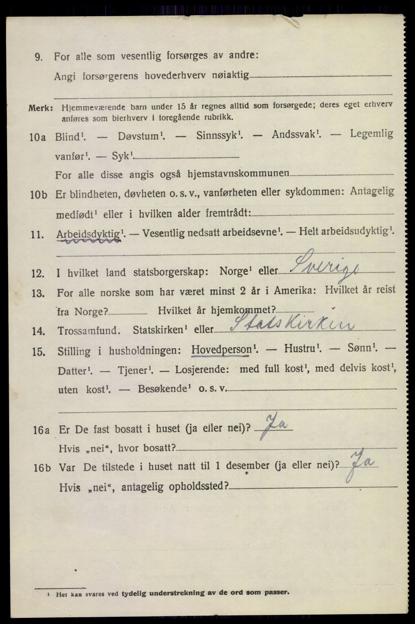 SAKO, 1920 census for Sandeherred, 1920, p. 5237