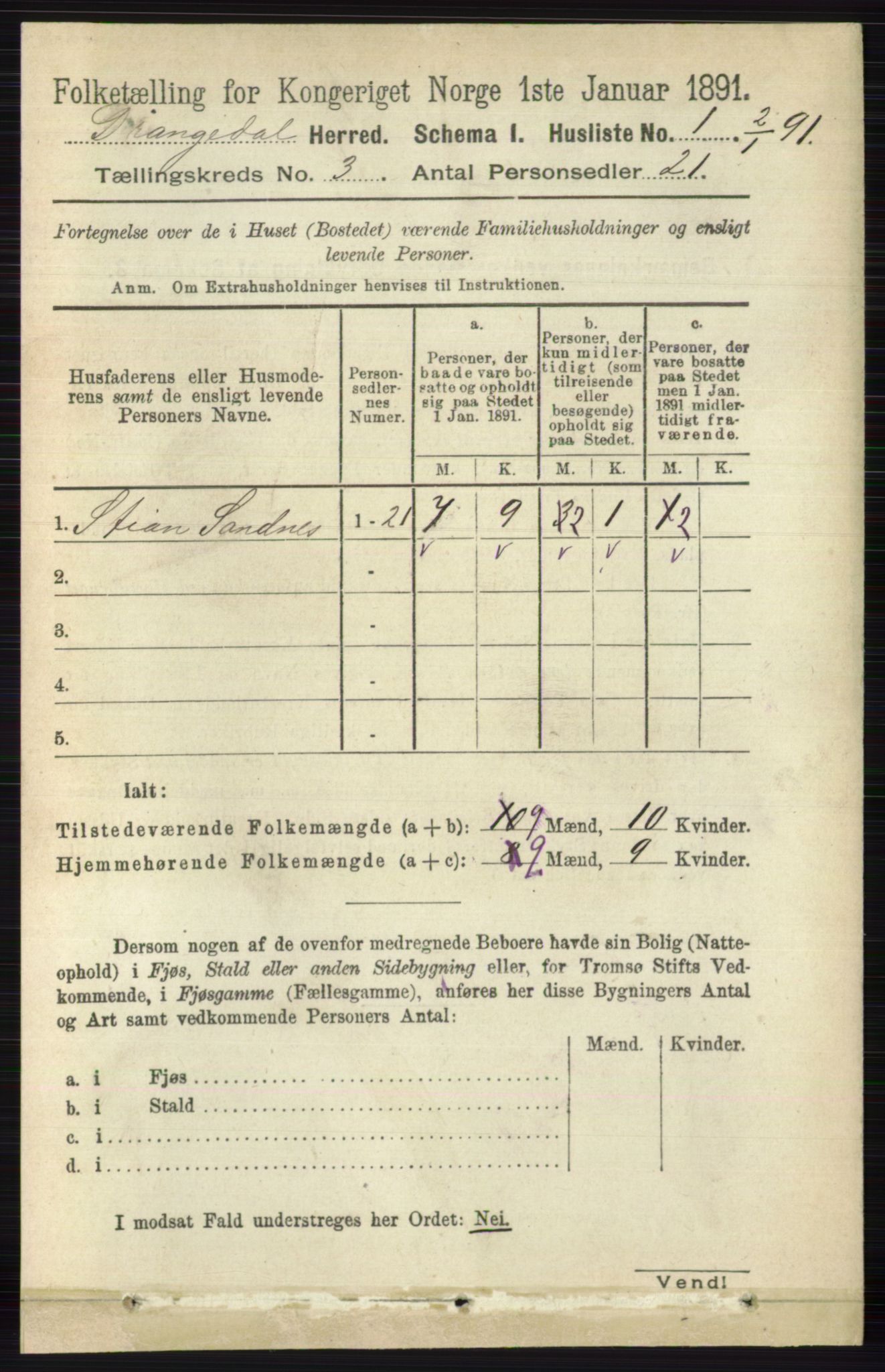 RA, 1891 census for 0817 Drangedal, 1891, p. 792