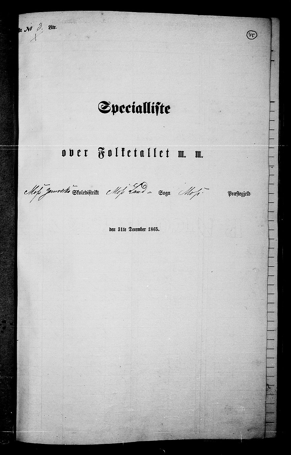 RA, 1865 census for Moss/Moss, 1865, p. 41