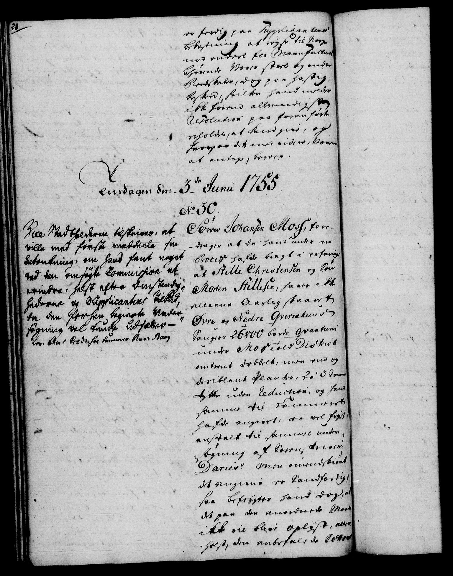 Rentekammeret, Kammerkanselliet, RA/EA-3111/G/Gh/Gha/L0033: Norsk ekstraktmemorialprotokoll (merket RK 53.78), 1755-1756, p. 28
