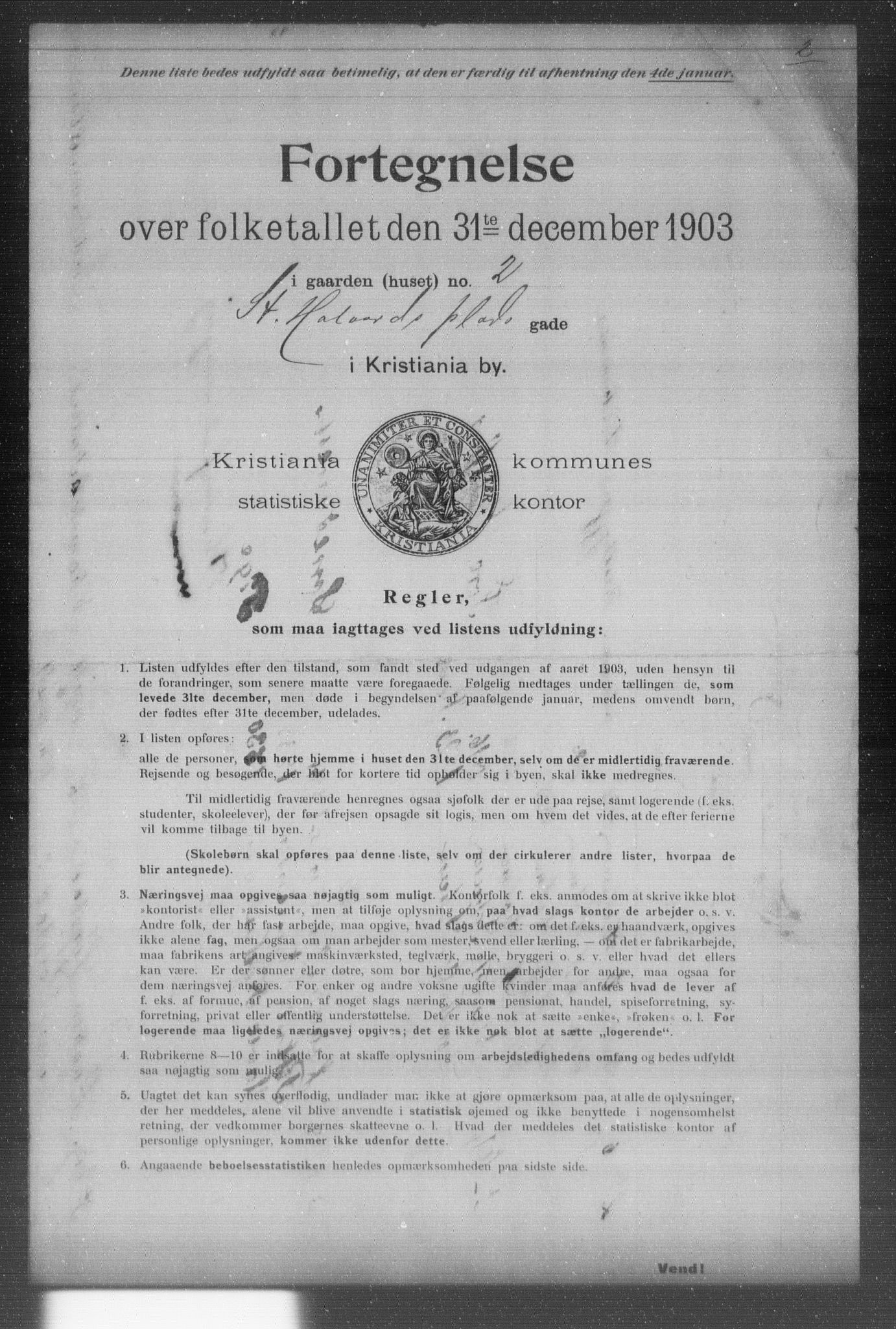 OBA, Municipal Census 1903 for Kristiania, 1903, p. 19388