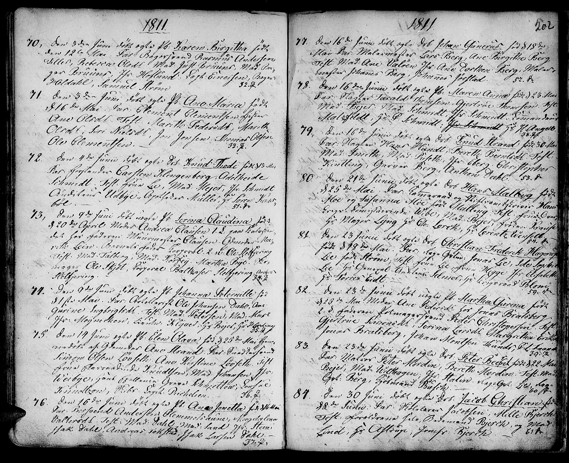 Ministerialprotokoller, klokkerbøker og fødselsregistre - Sør-Trøndelag, SAT/A-1456/601/L0039: Parish register (official) no. 601A07, 1770-1819, p. 202
