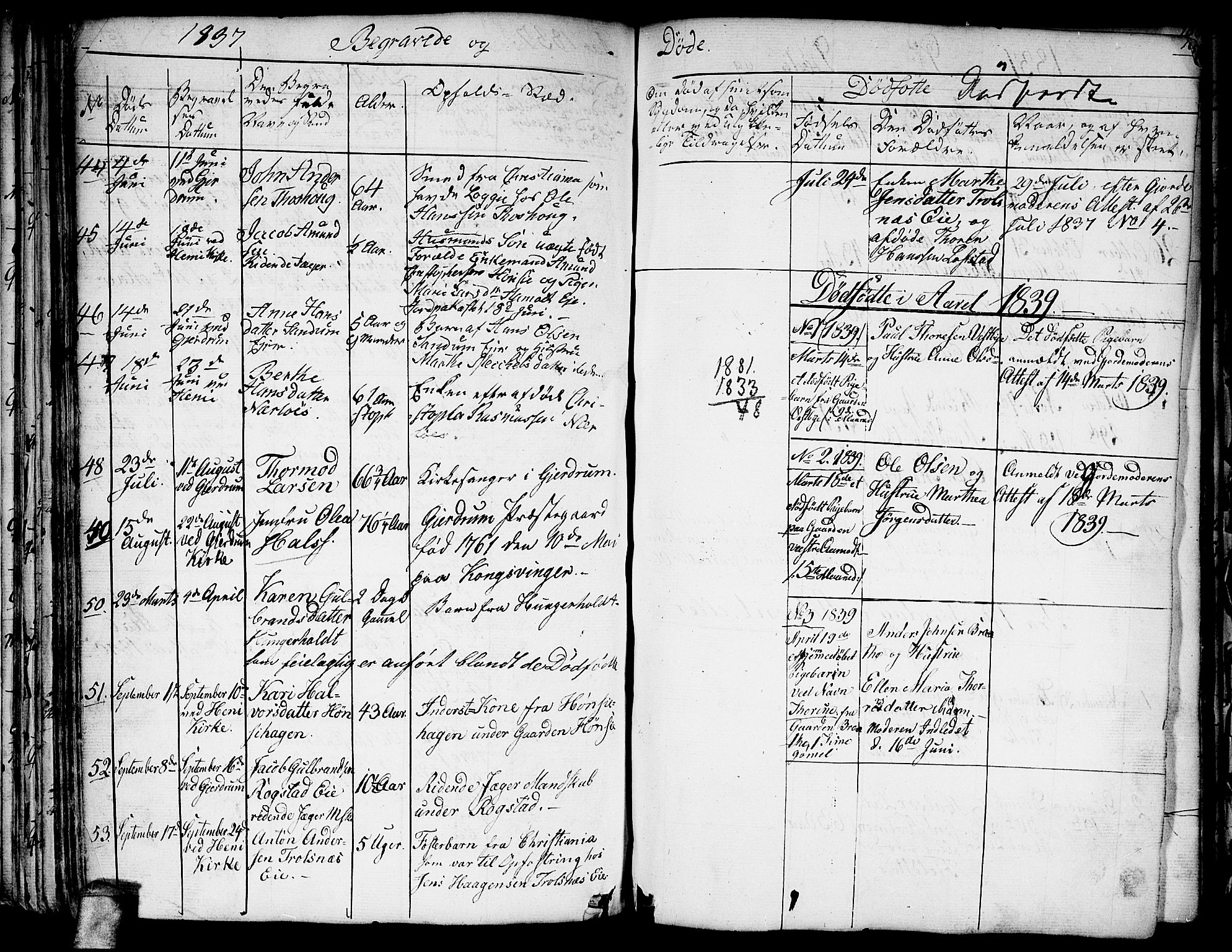 Gjerdrum prestekontor Kirkebøker, SAO/A-10412b/G/Ga/L0002: Parish register (copy) no. I 2, 1836-1850, p. 105