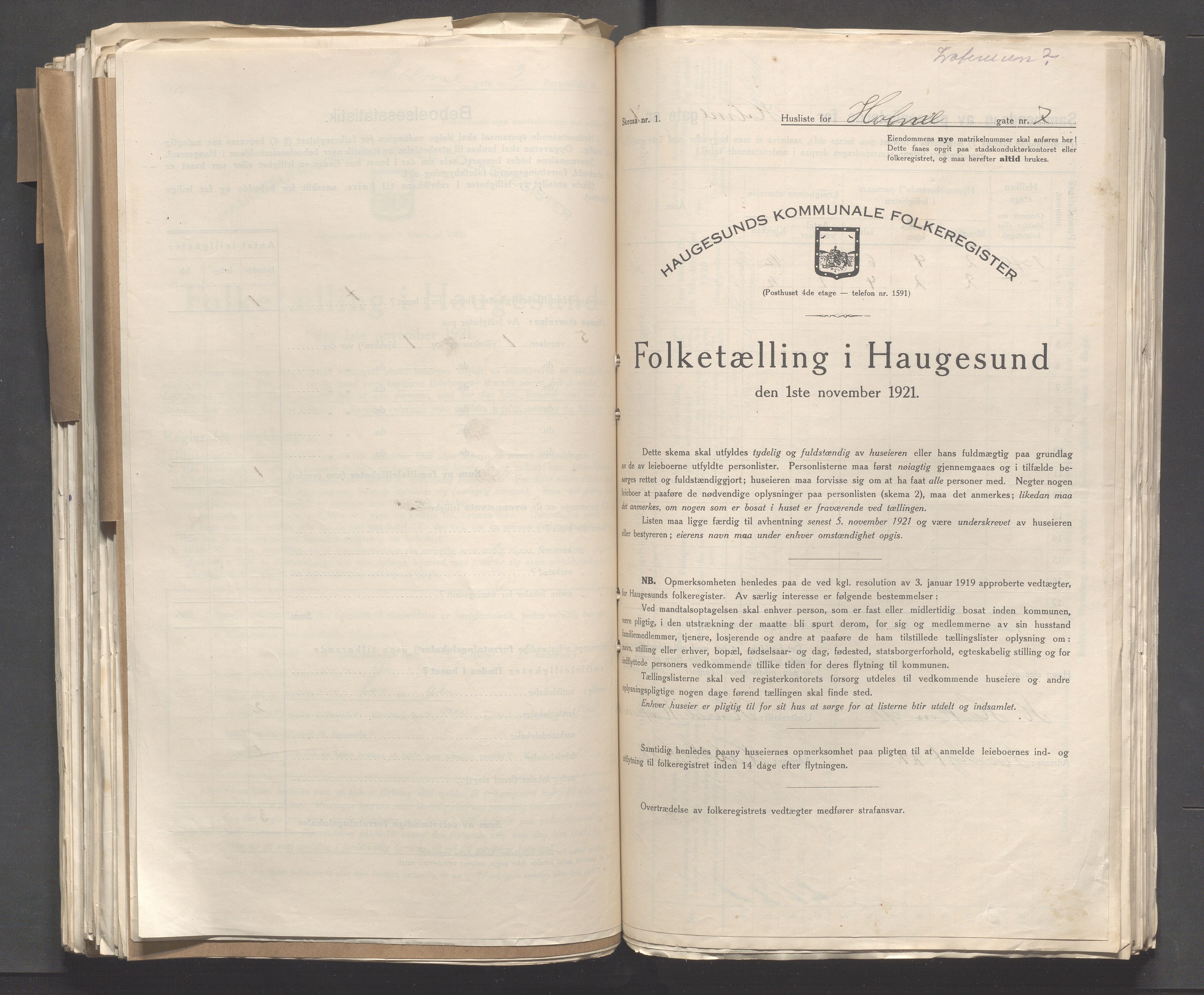 IKAR, Local census 1.11.1921 for Haugesund, 1921, p. 6120