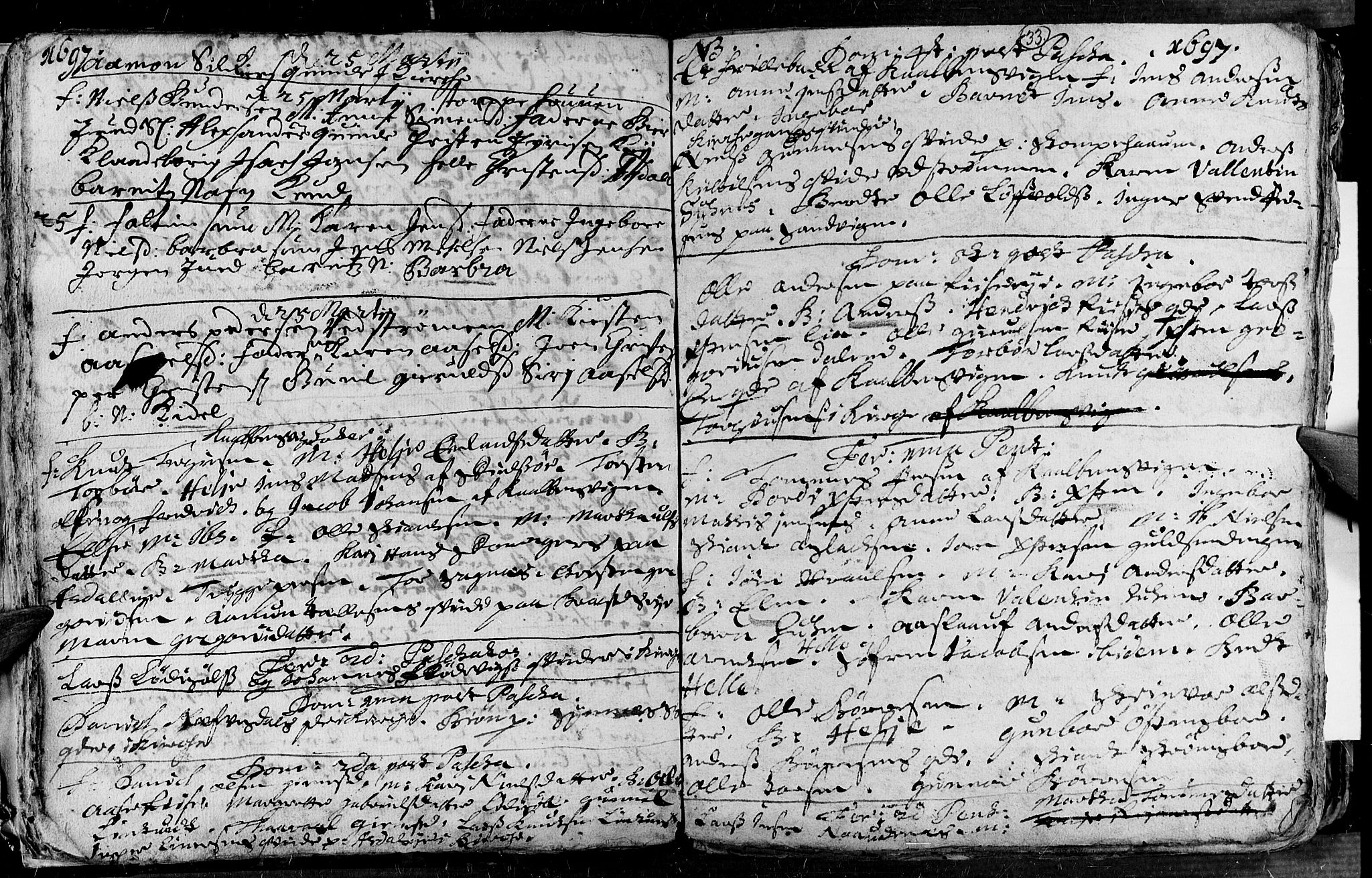 Øyestad sokneprestkontor, AV/SAK-1111-0049/F/Fa/L0002: Parish register (official) no. A 2, 1692-1722, p. 33