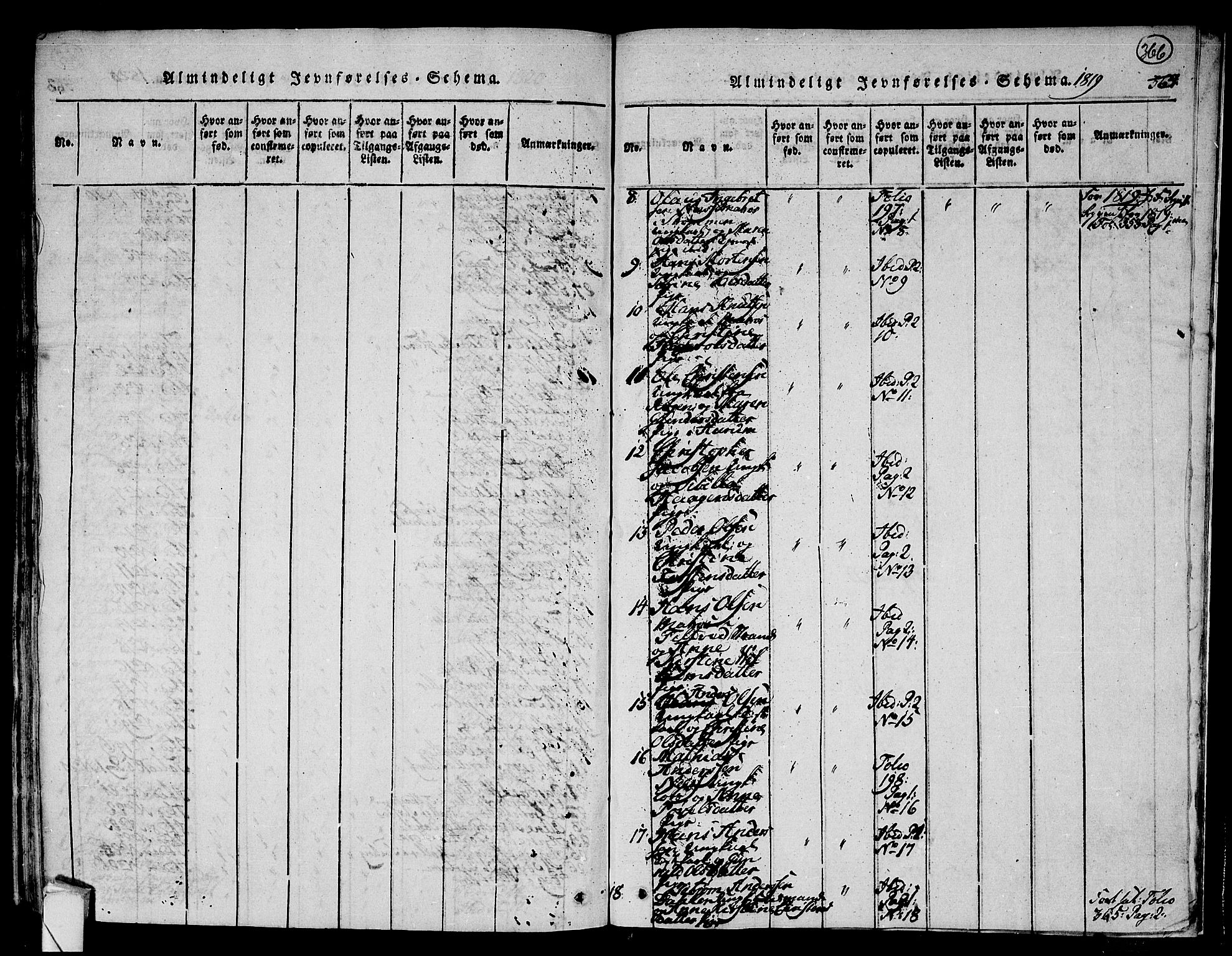 Hurum kirkebøker, AV/SAKO-A-229/F/Fa/L0009: Parish register (official) no. 9, 1816-1826, p. 366