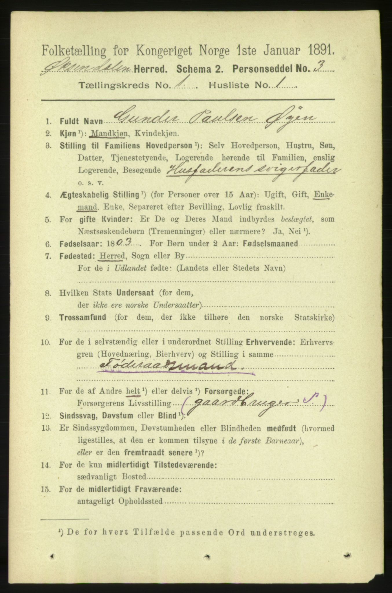 RA, 1891 census for 1561 Øksendal, 1891, p. 45