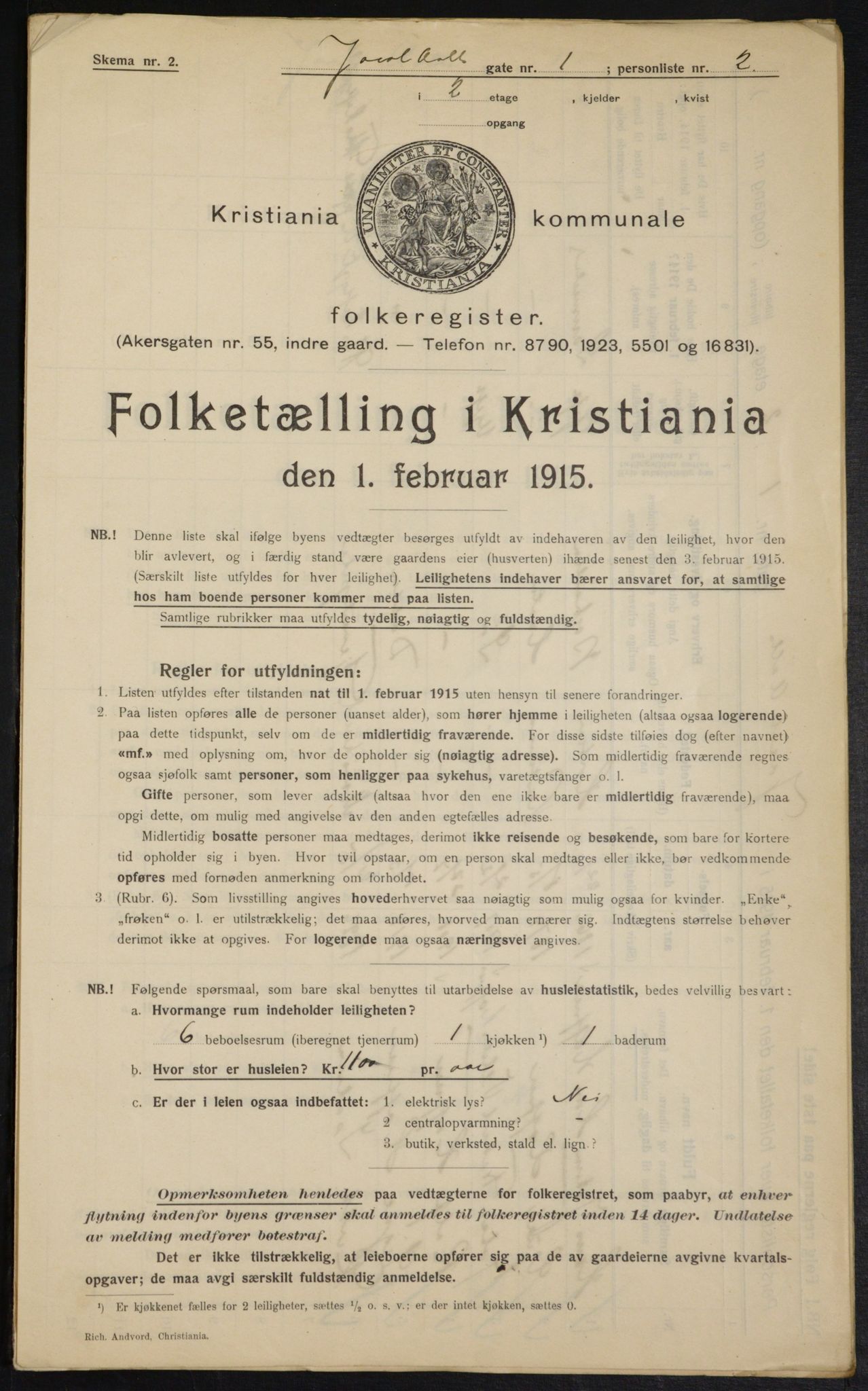 OBA, Municipal Census 1915 for Kristiania, 1915, p. 44171