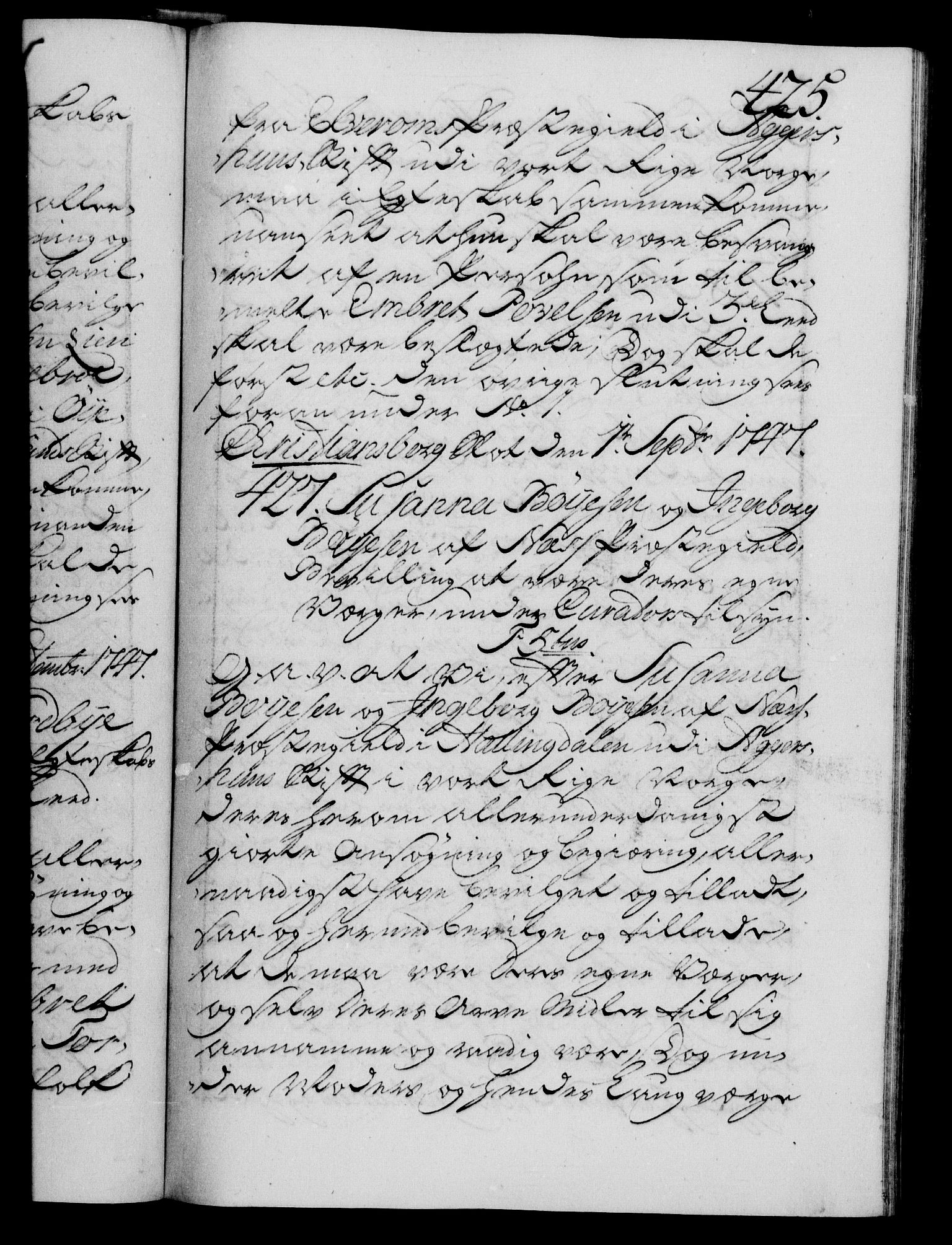 Danske Kanselli 1572-1799, AV/RA-EA-3023/F/Fc/Fca/Fcaa/L0035: Norske registre, 1746-1748, p. 425a