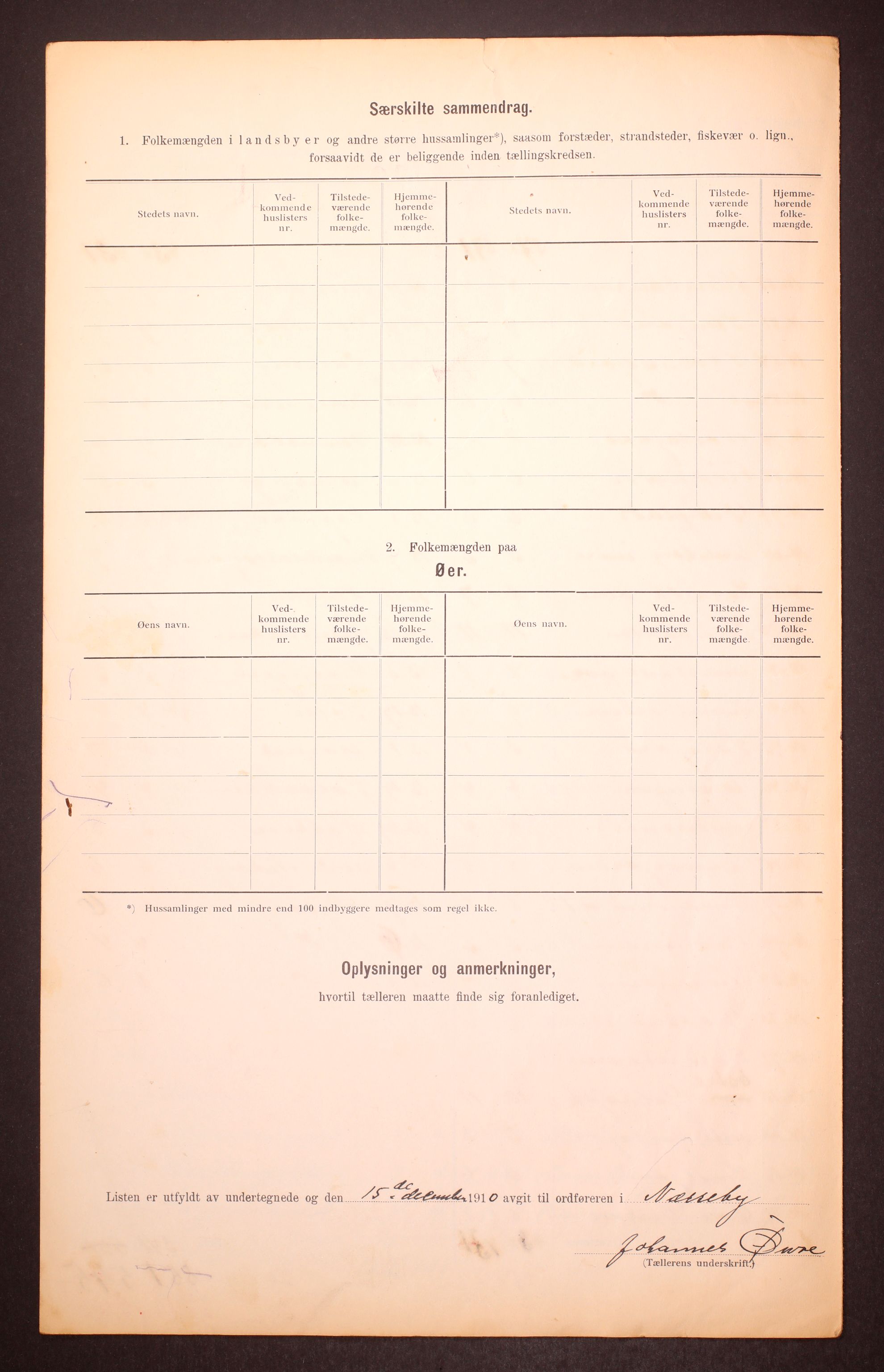 RA, 1910 census for Nesseby, 1910, p. 8