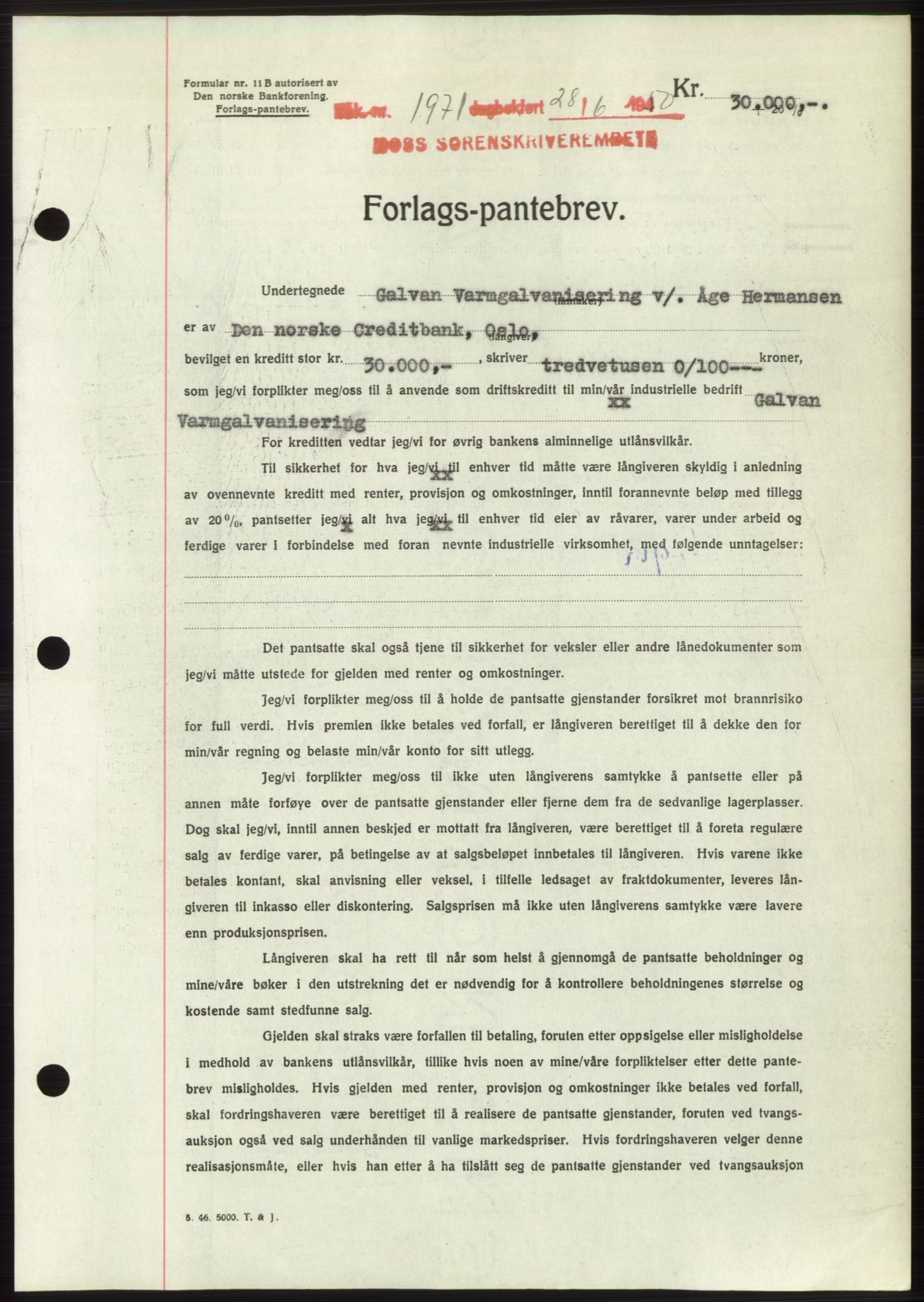 Moss sorenskriveri, AV/SAO-A-10168: Mortgage book no. B24, 1950-1950, Diary no: : 1971/1950