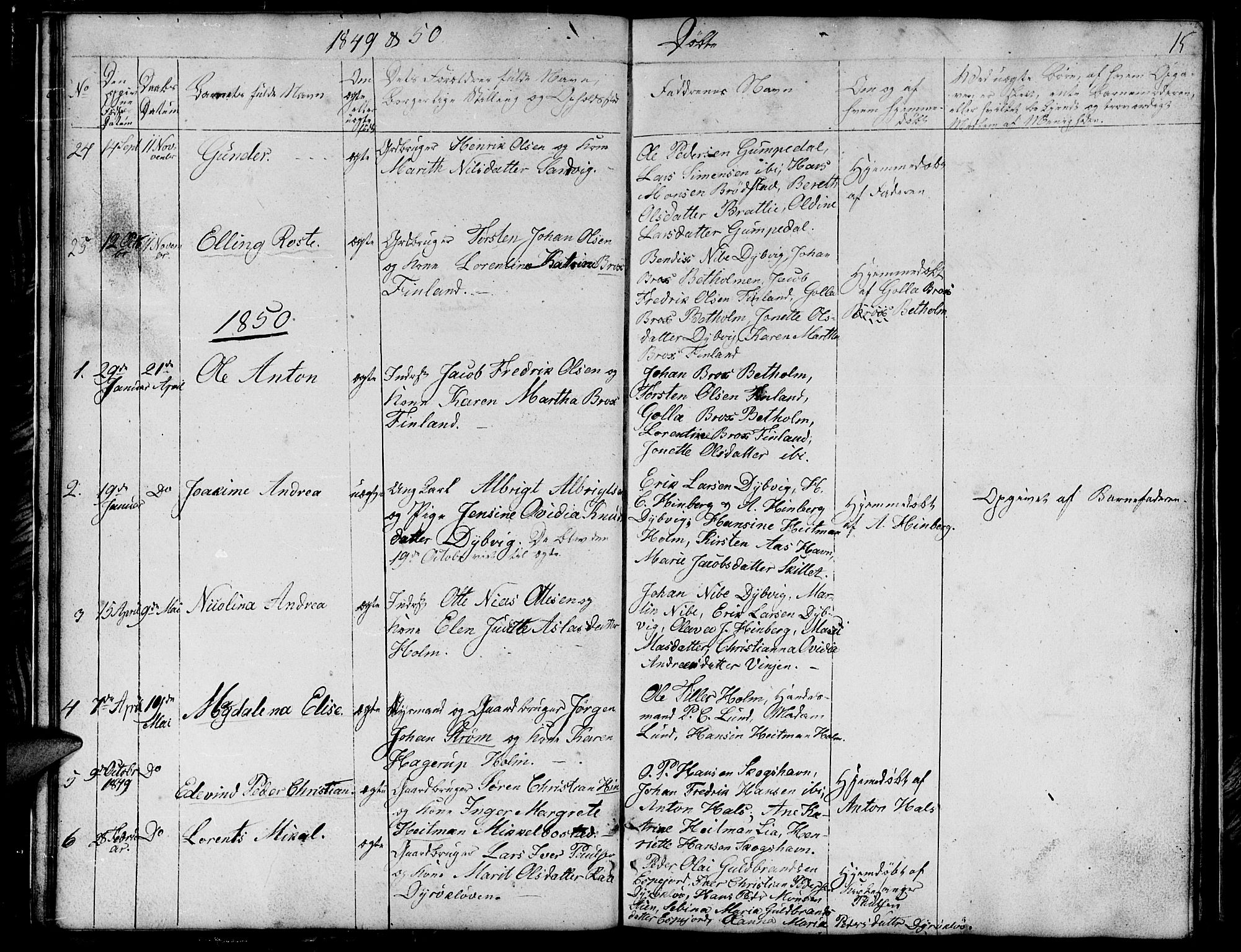 Tranøy sokneprestkontor, SATØ/S-1313/I/Ia/Iab/L0011klokker: Parish register (copy) no. 11, 1845-1859, p. 15