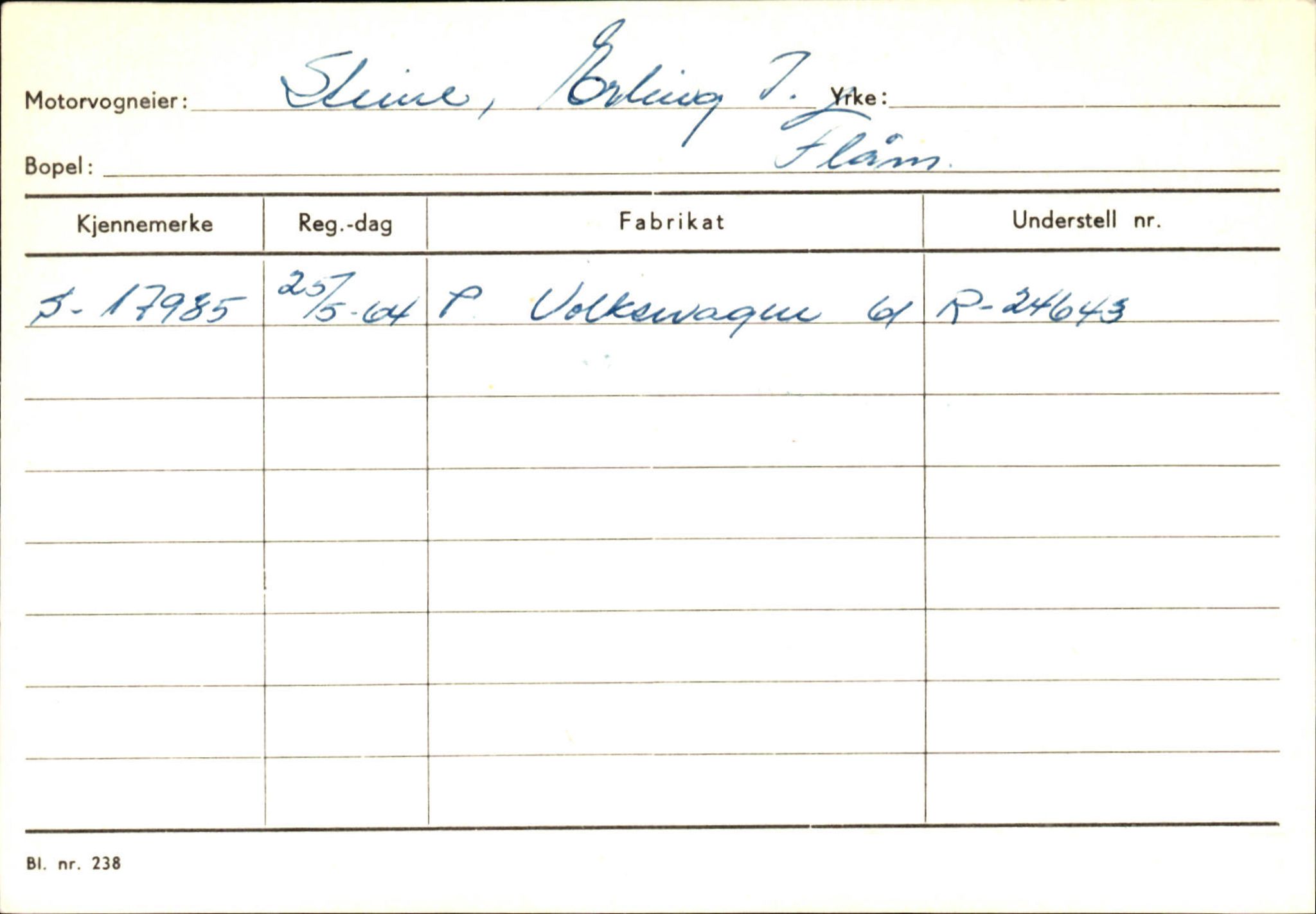 Statens vegvesen, Sogn og Fjordane vegkontor, SAB/A-5301/4/F/L0125: Eigarregister Sogndal V-Å. Aurland A-Å. Fjaler A-N, 1945-1975, p. 1047