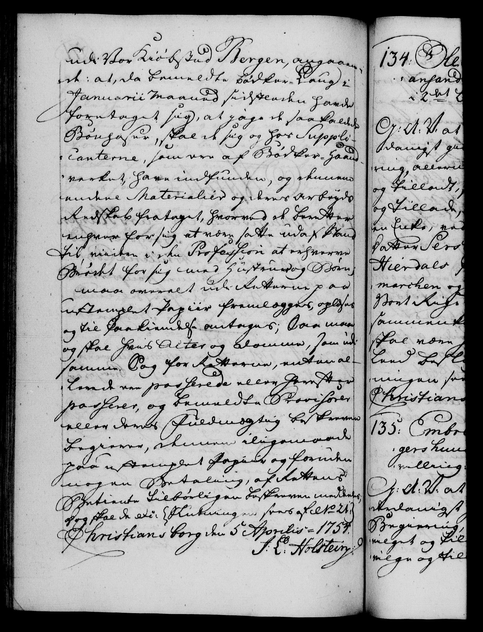 Danske Kanselli 1572-1799, AV/RA-EA-3023/F/Fc/Fca/Fcaa/L0038: Norske registre, 1753-1754, p. 671b