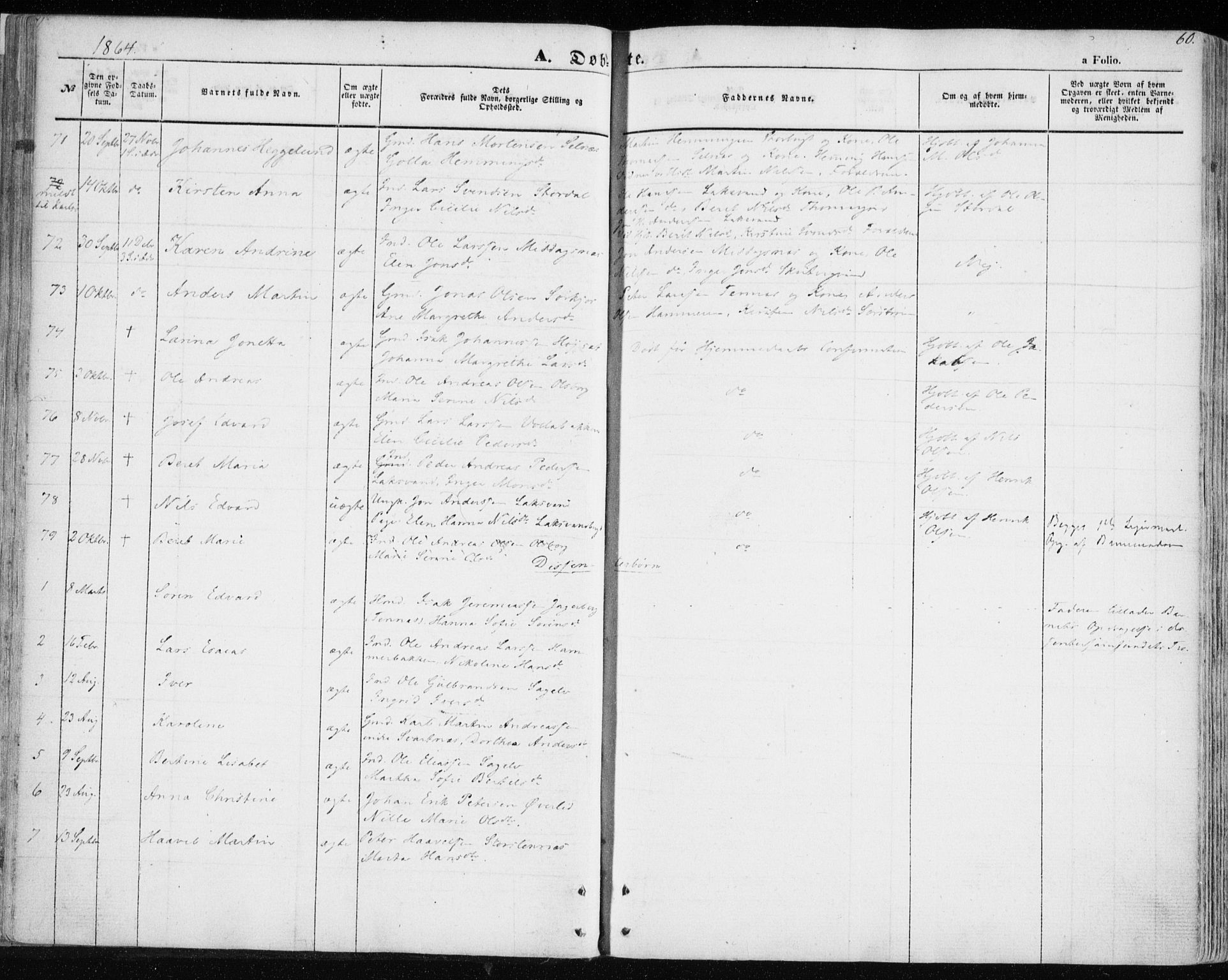 Balsfjord sokneprestembete, SATØ/S-1303/G/Ga/L0003kirke: Parish register (official) no. 3, 1856-1870, p. 60