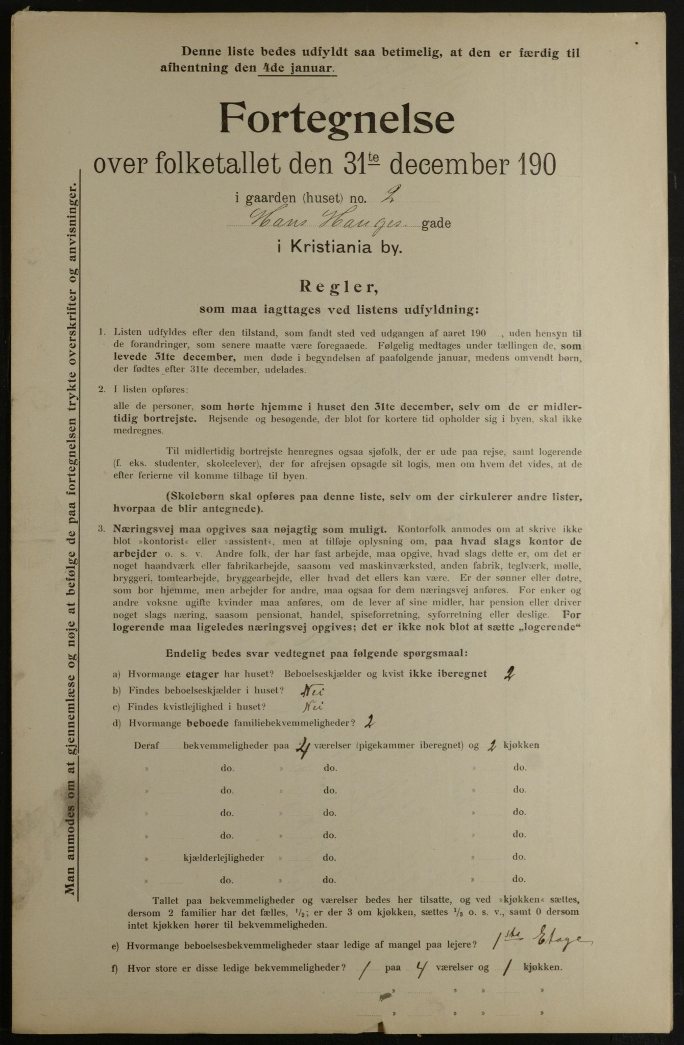 OBA, Municipal Census 1901 for Kristiania, 1901, p. 5601