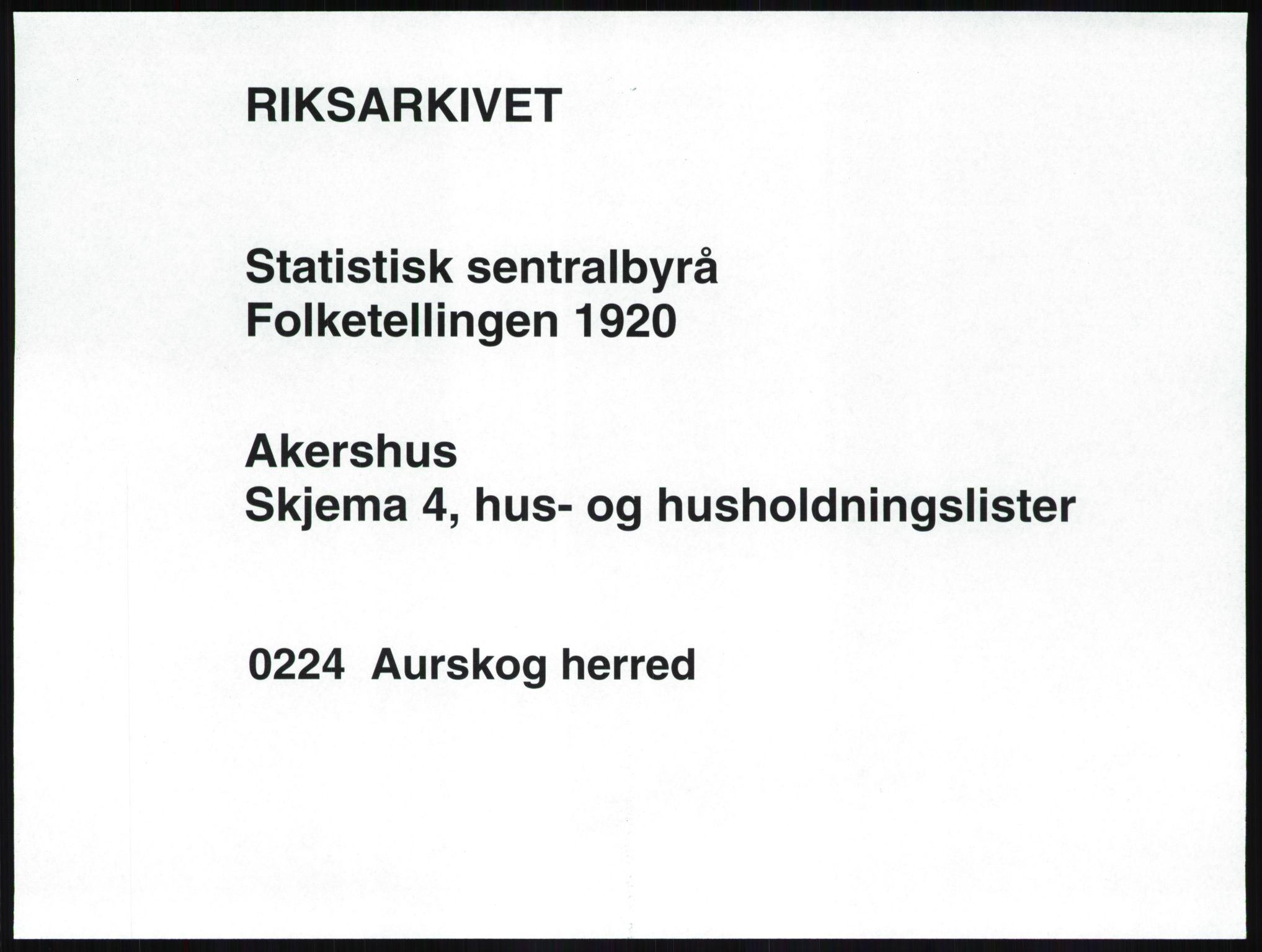 SAO, 1920 census for Aurskog, 1920, p. 26