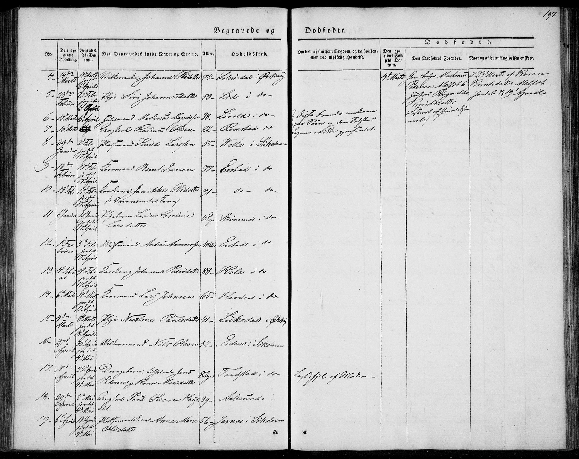 Ministerialprotokoller, klokkerbøker og fødselsregistre - Møre og Romsdal, SAT/A-1454/522/L0312: Parish register (official) no. 522A07, 1843-1851, p. 197