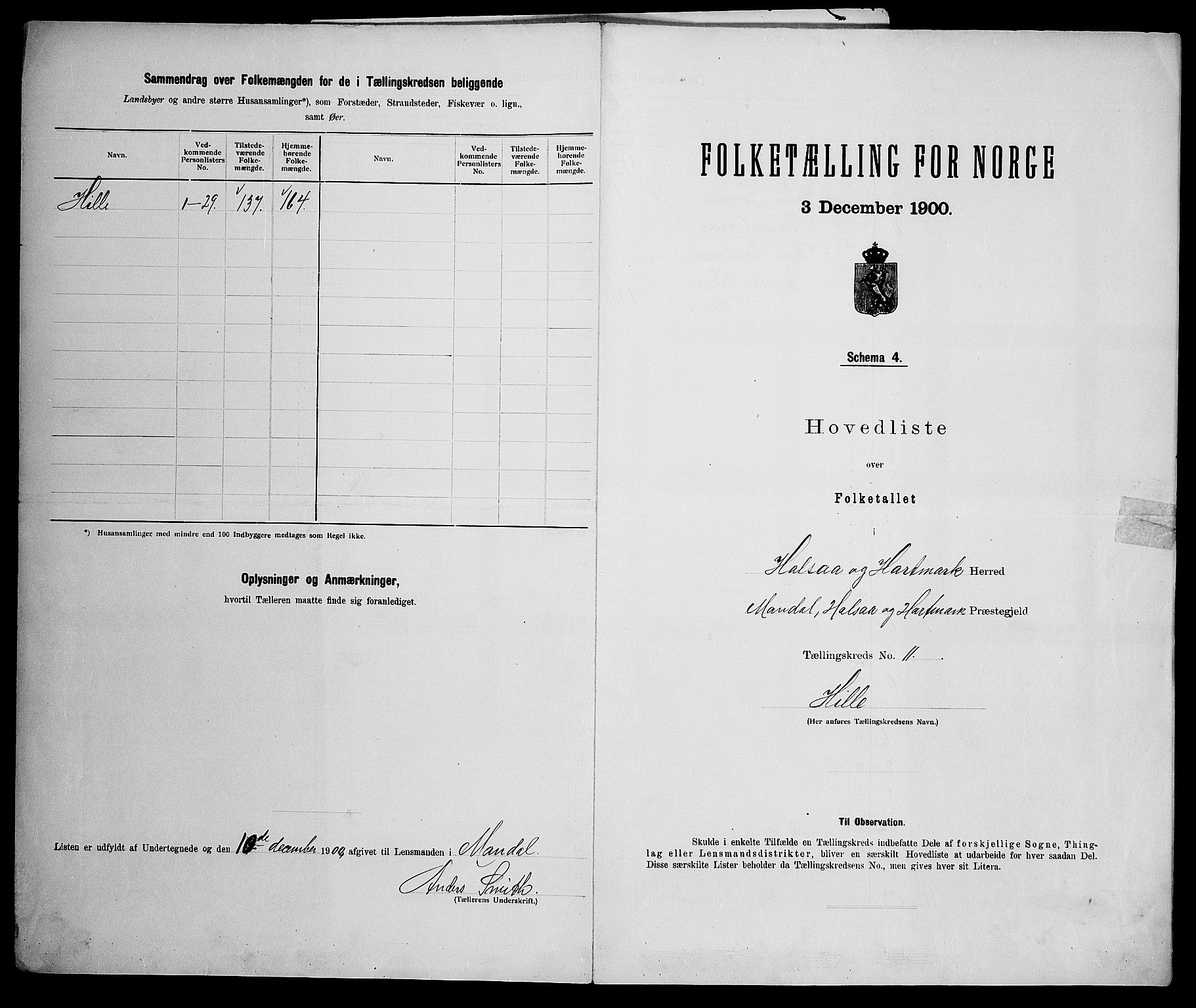 SAK, 1900 census for Halse og Harkmark, 1900, p. 37