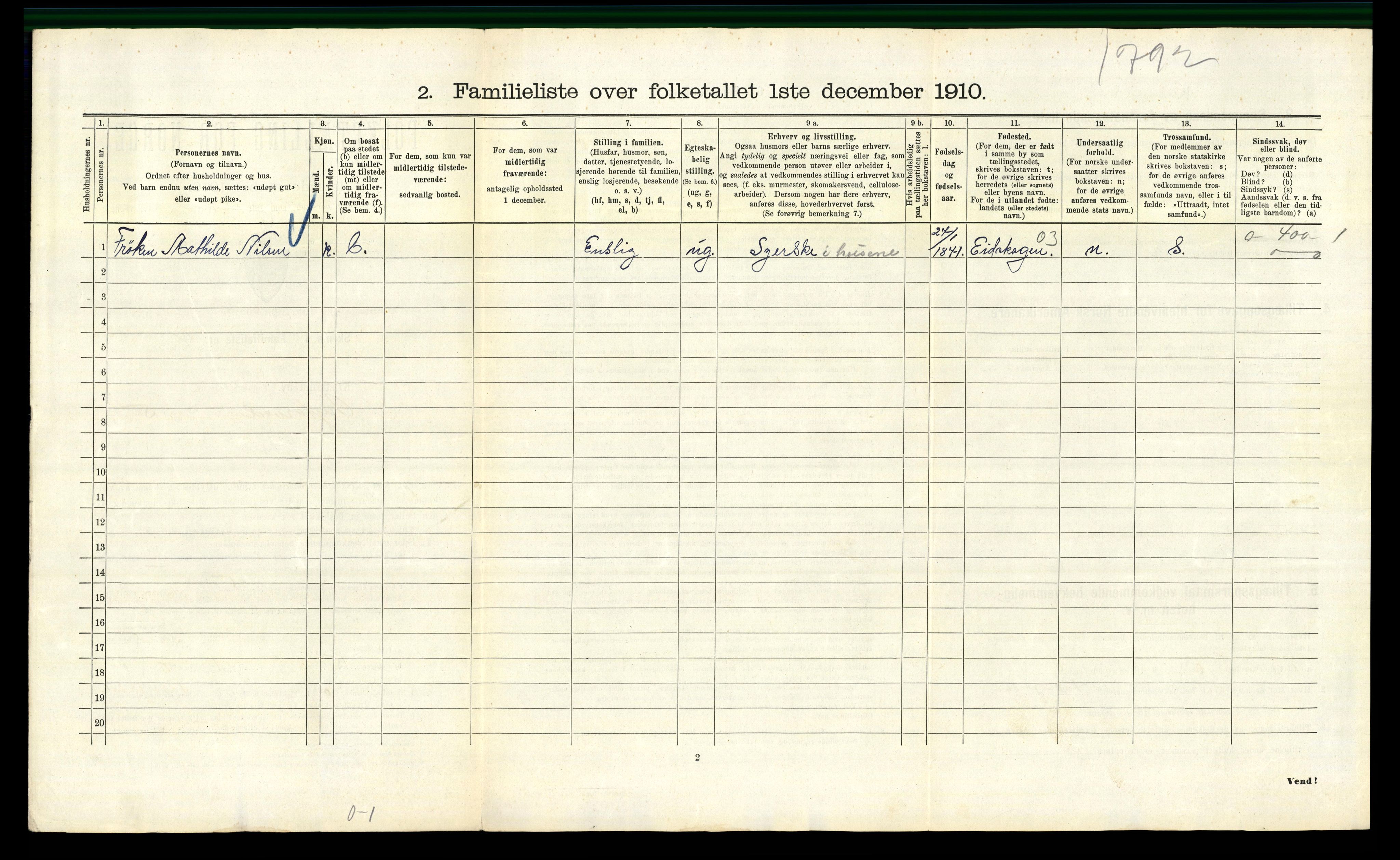 RA, 1910 census for Kristiania, 1910, p. 72240