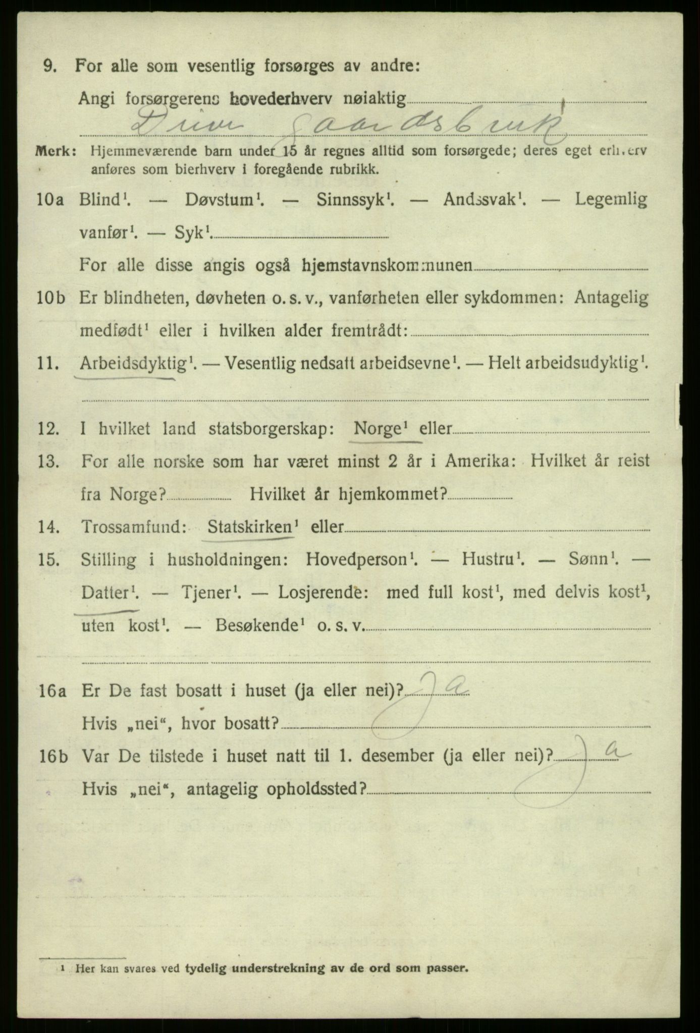 SAB, 1920 census for Selje, 1920, p. 6758