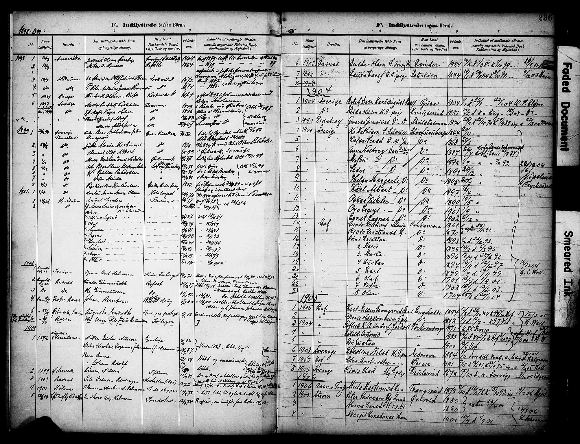 Grue prestekontor, AV/SAH-PREST-036/H/Ha/Haa/L0013: Parish register (official) no. 13, 1898-1910, p. 236