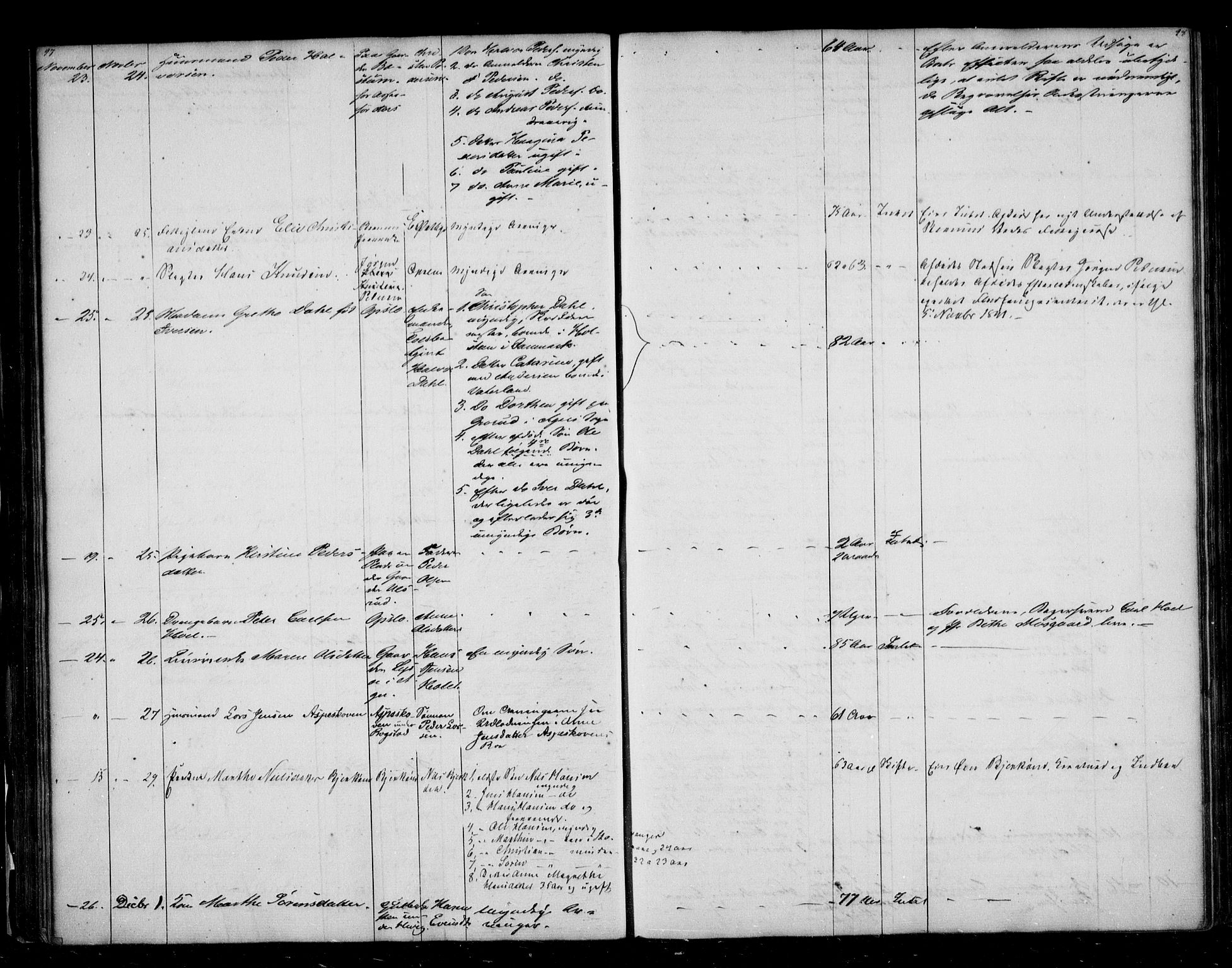 Aker sorenskriveri, AV/SAO-A-10895/H/Ha/Haa/L0002: Dødsanmeldelsesprotokoll, 1839-1850, p. 97-98