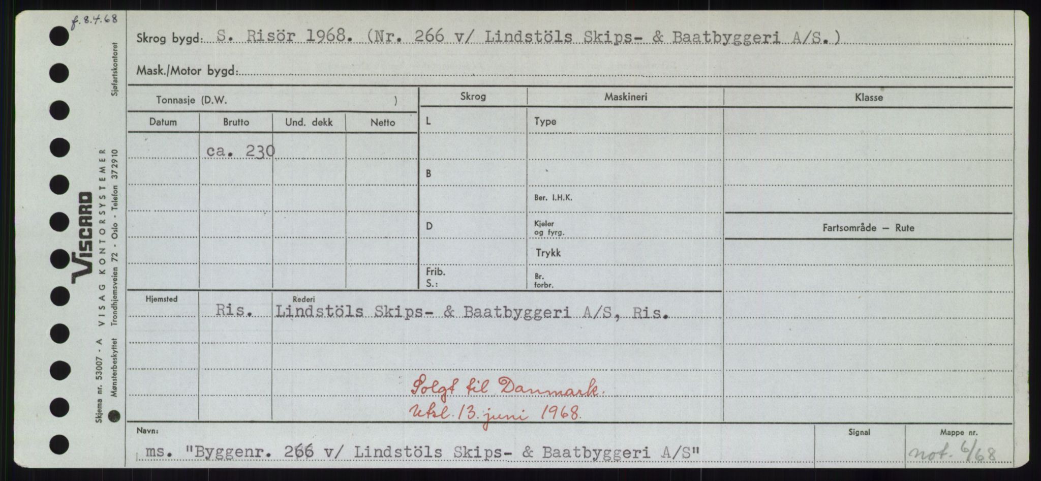 Sjøfartsdirektoratet med forløpere, Skipsmålingen, RA/S-1627/H/Hd/L0006: Fartøy, Byg-Båt, p. 507