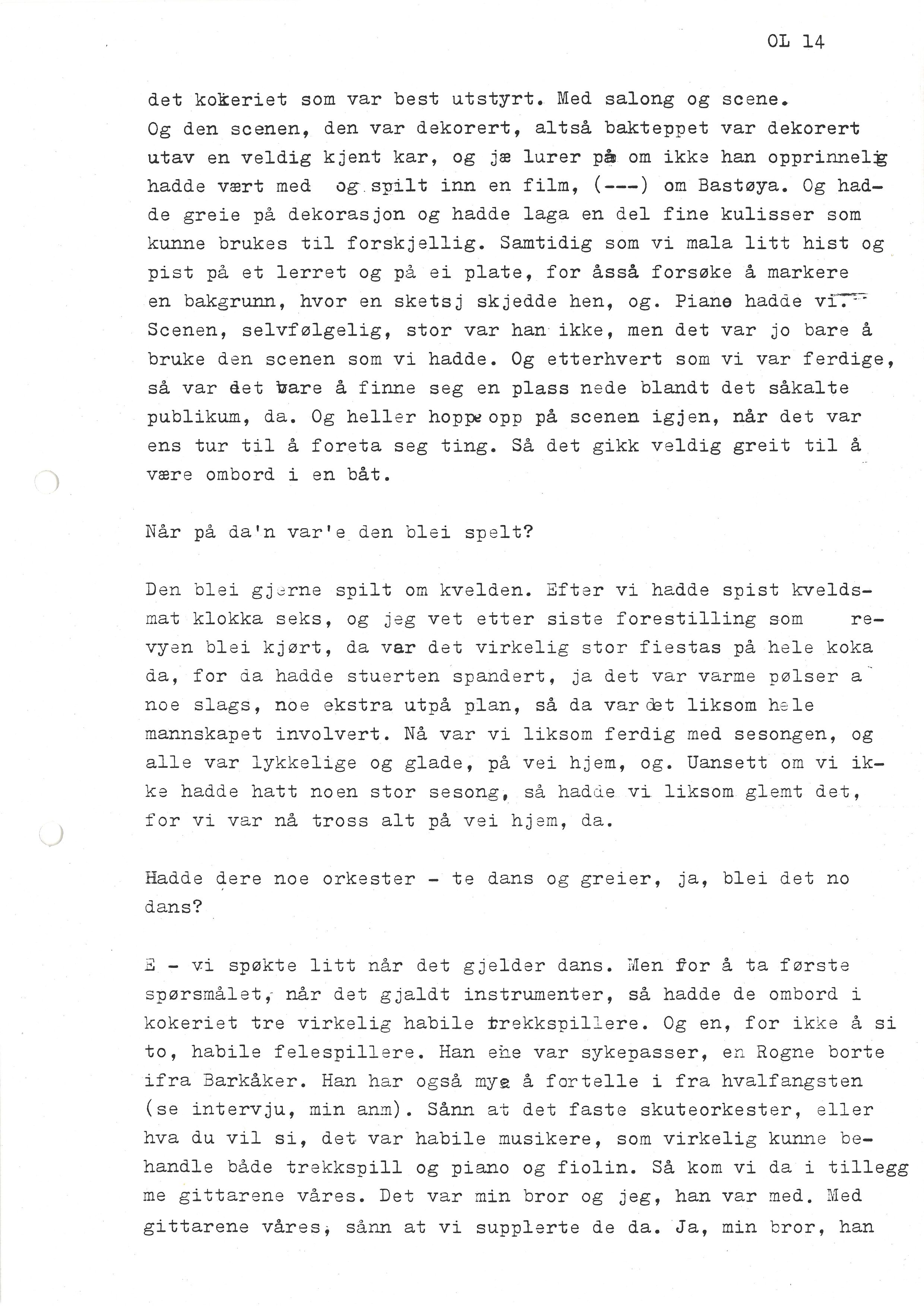 Sa 16 - Folkemusikk fra Vestfold, Gjerdesamlingen, VEMU/A-1868/I/L0001: Informantregister med intervjunedtegnelser, 1979-1986