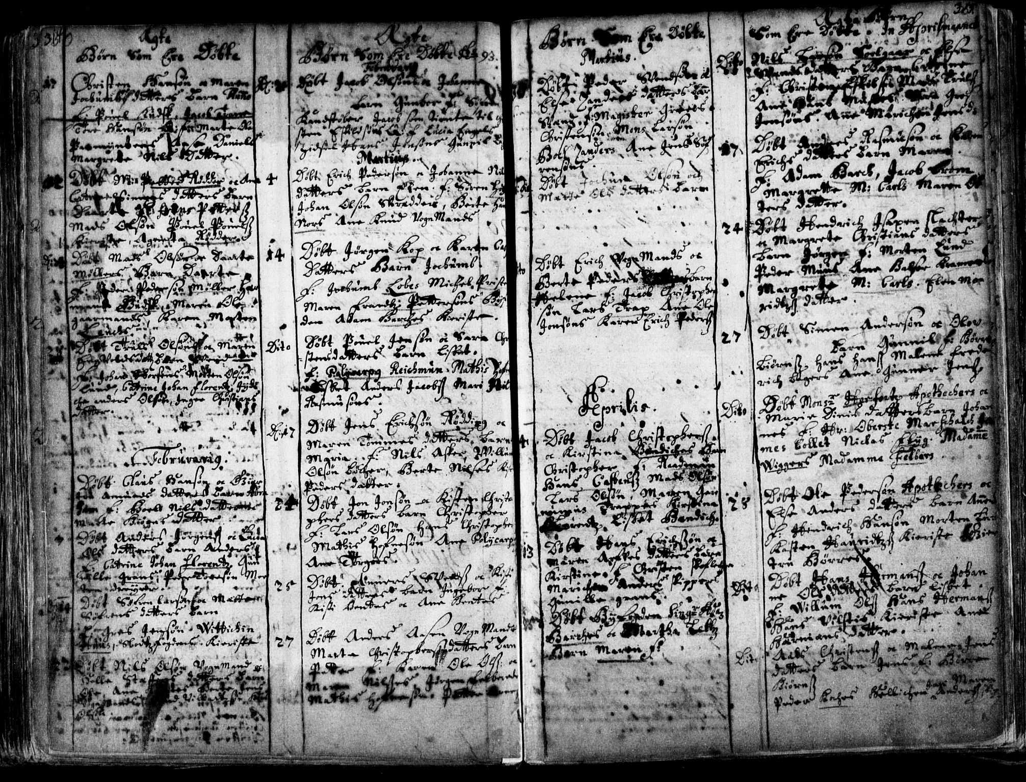 Oslo domkirke Kirkebøker, SAO/A-10752/F/Fa/L0001: Parish register (official) no. 1, 1648-1704, p. 314-315