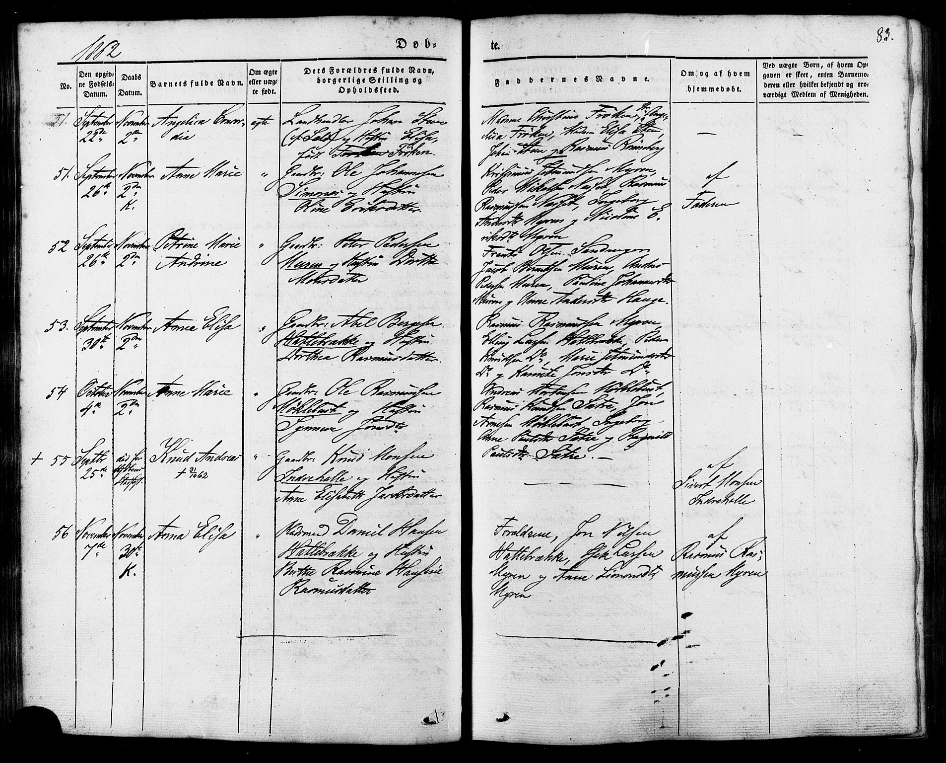 Ministerialprotokoller, klokkerbøker og fødselsregistre - Møre og Romsdal, AV/SAT-A-1454/503/L0034: Parish register (official) no. 503A02, 1841-1884, p. 83