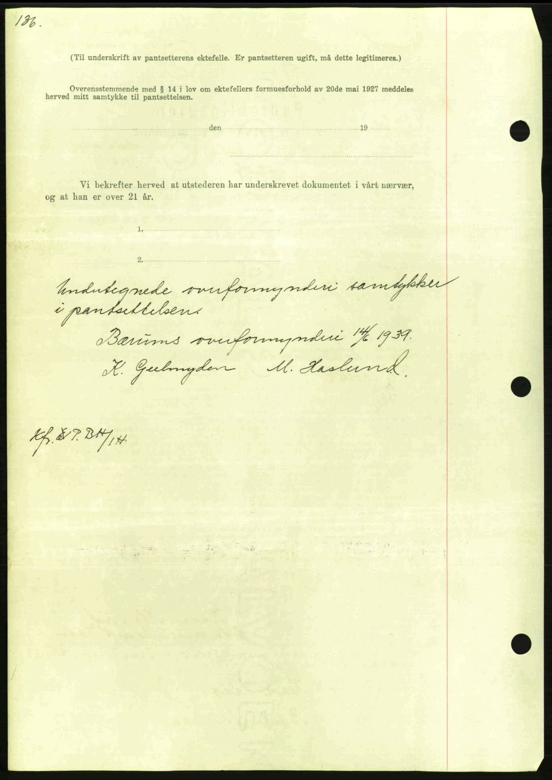 Nordmøre sorenskriveri, AV/SAT-A-4132/1/2/2Ca: Mortgage book no. B86, 1939-1940, Diary no: : 2844/1939