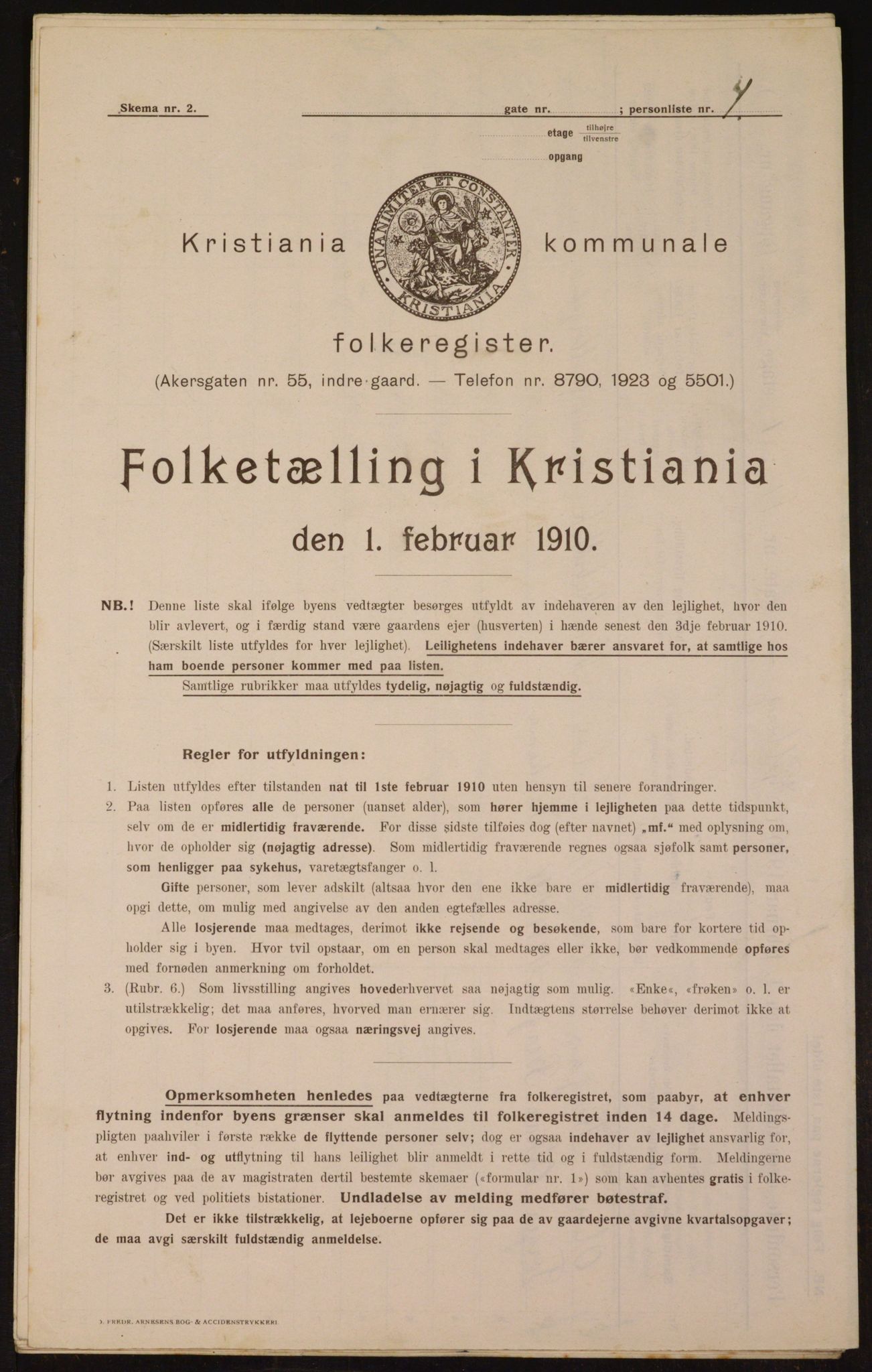 OBA, Municipal Census 1910 for Kristiania, 1910, p. 50123