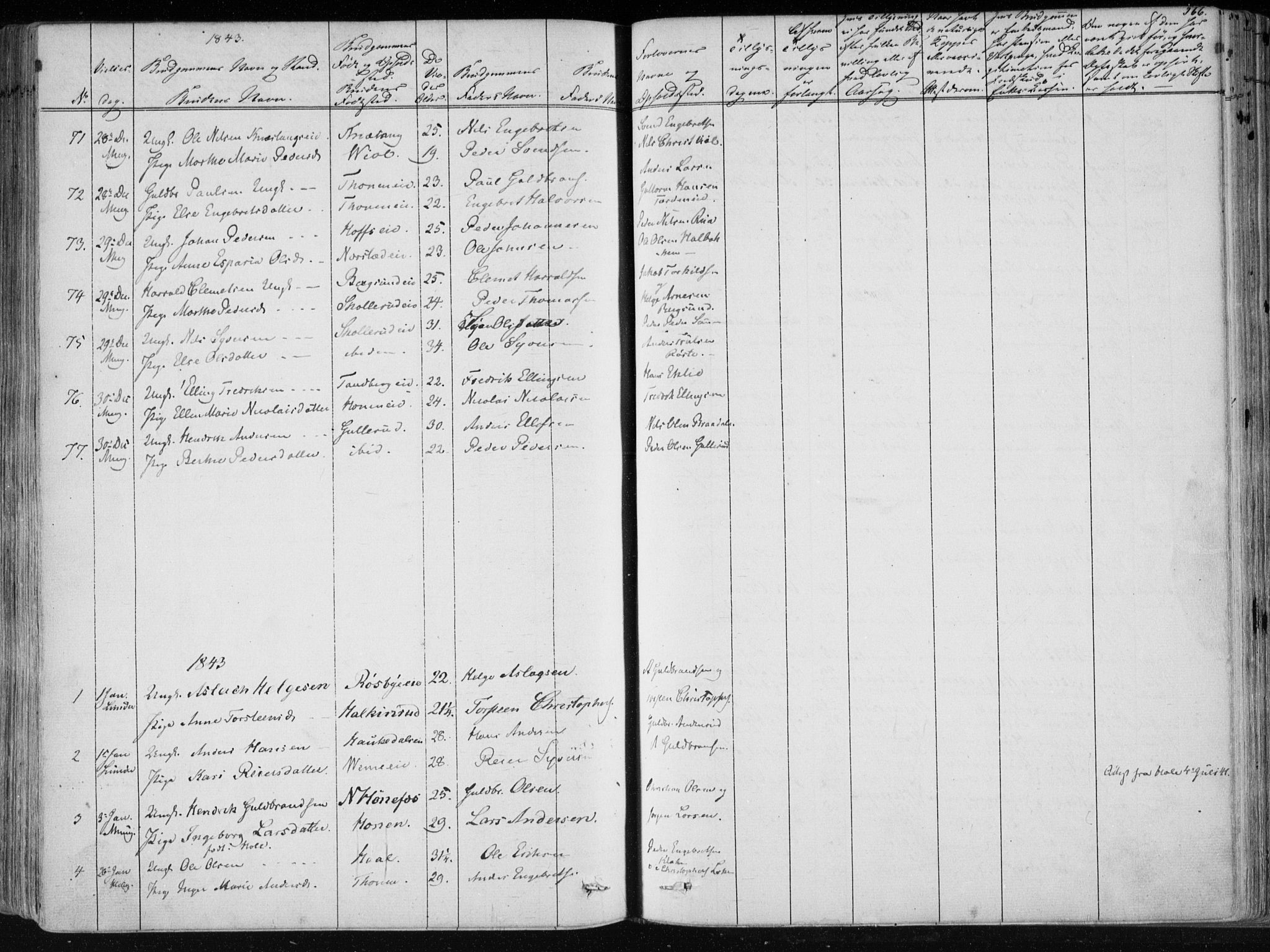 Norderhov kirkebøker, SAKO/A-237/F/Fa/L0010: Parish register (official) no. 10, 1837-1847, p. 366