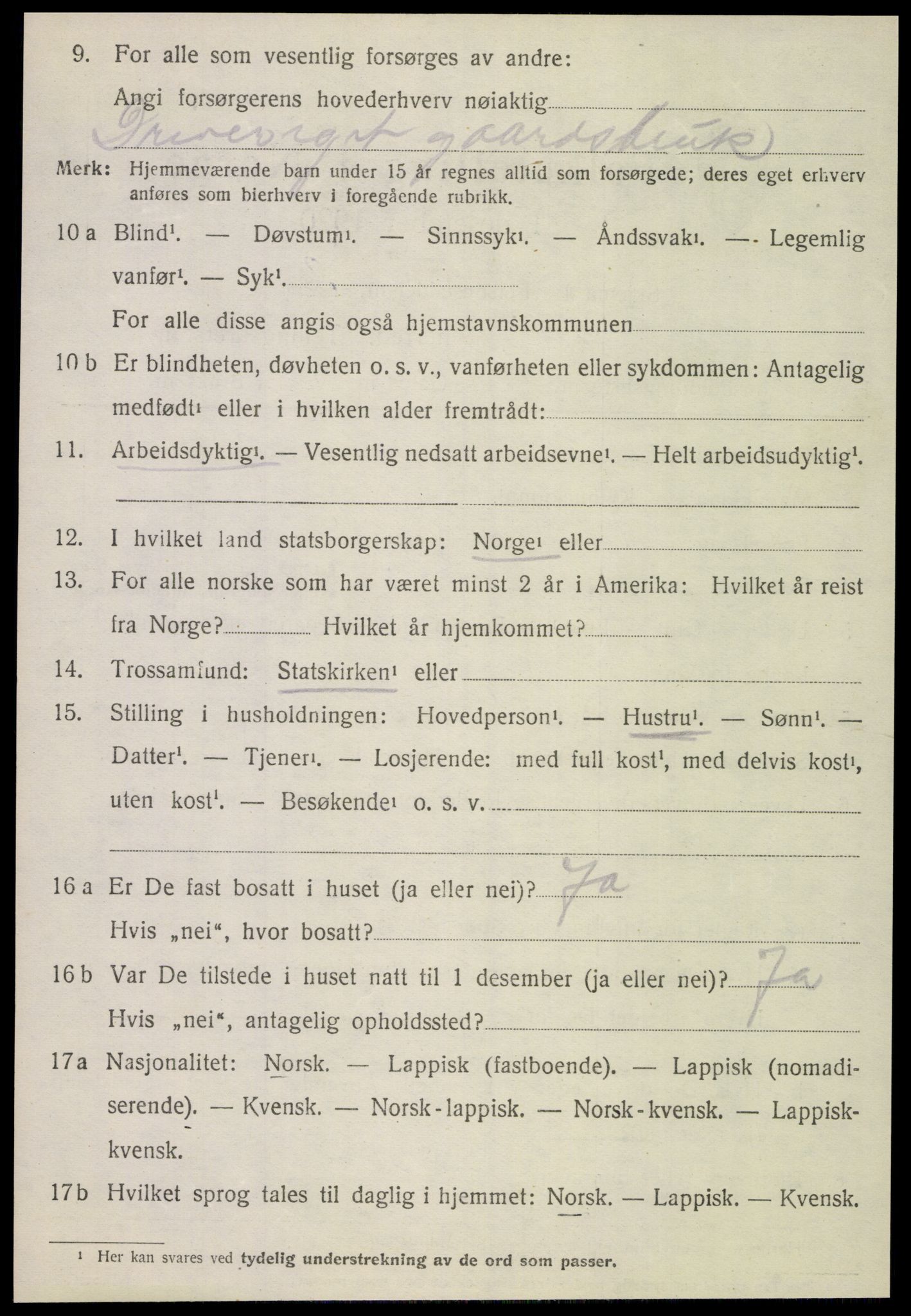 SAT, 1920 census for Gildeskål, 1920, p. 1803