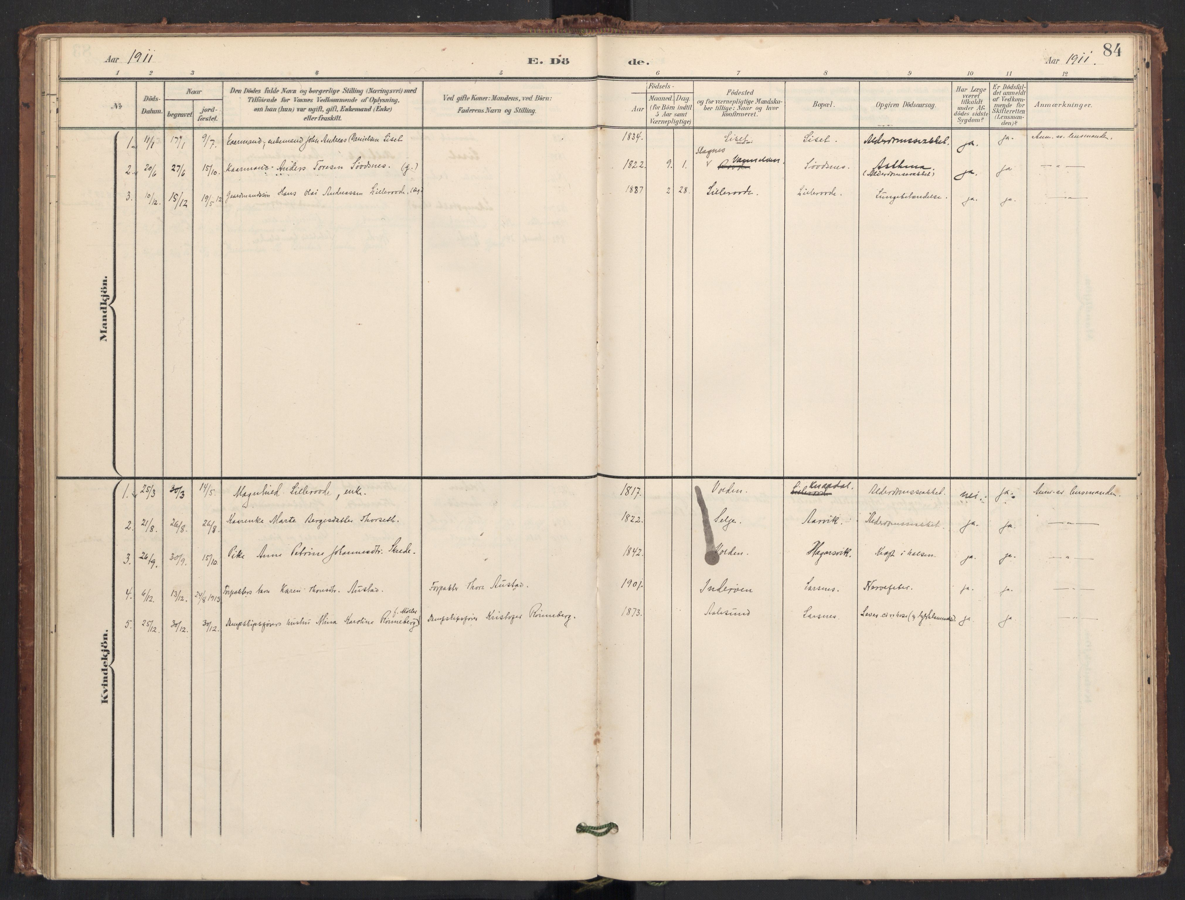 Ministerialprotokoller, klokkerbøker og fødselsregistre - Møre og Romsdal, SAT/A-1454/504/L0057: Parish register (official) no. 504A04, 1902-1919, p. 84