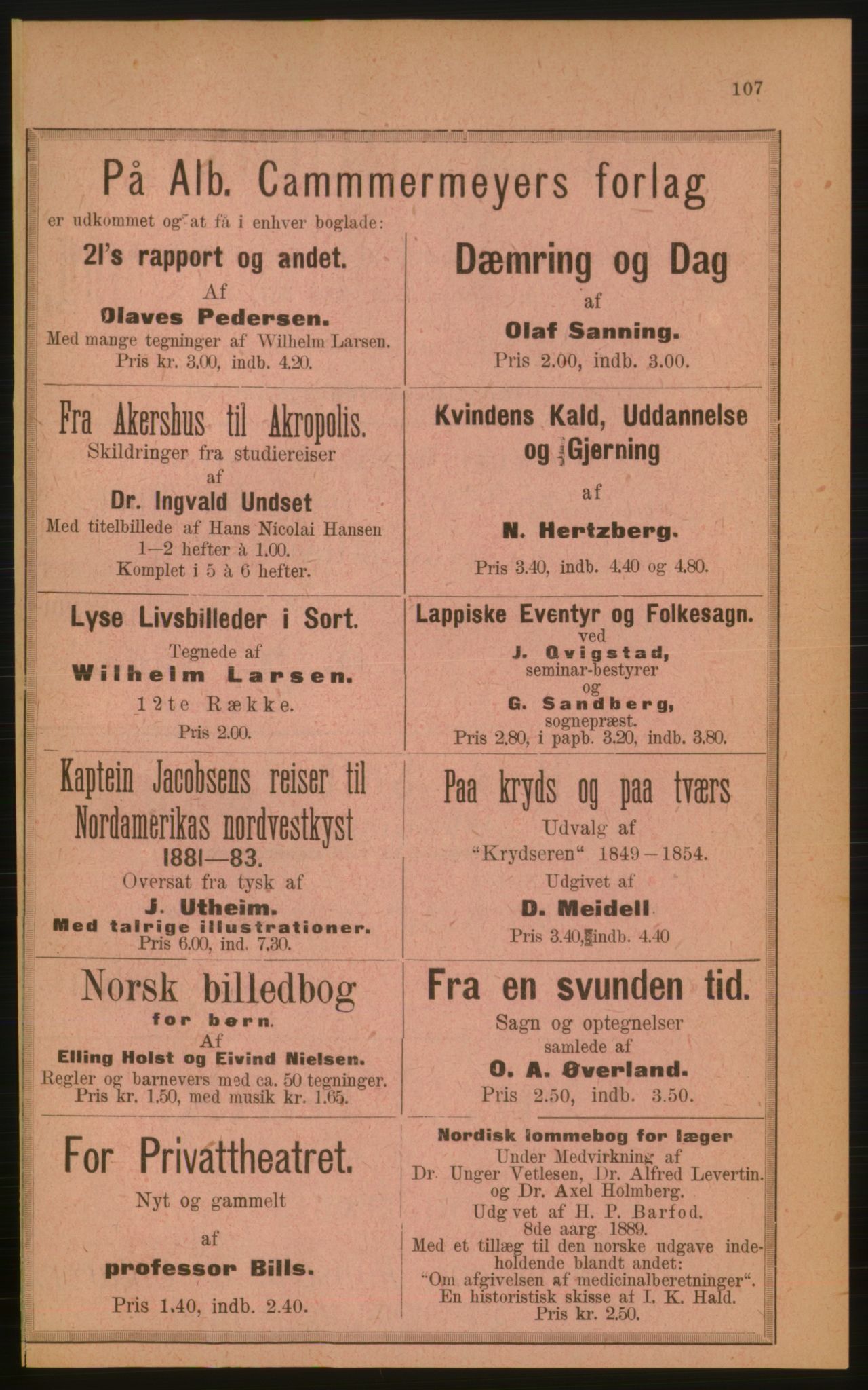 Kristiania/Oslo adressebok, PUBL/-, 1889, p. 107