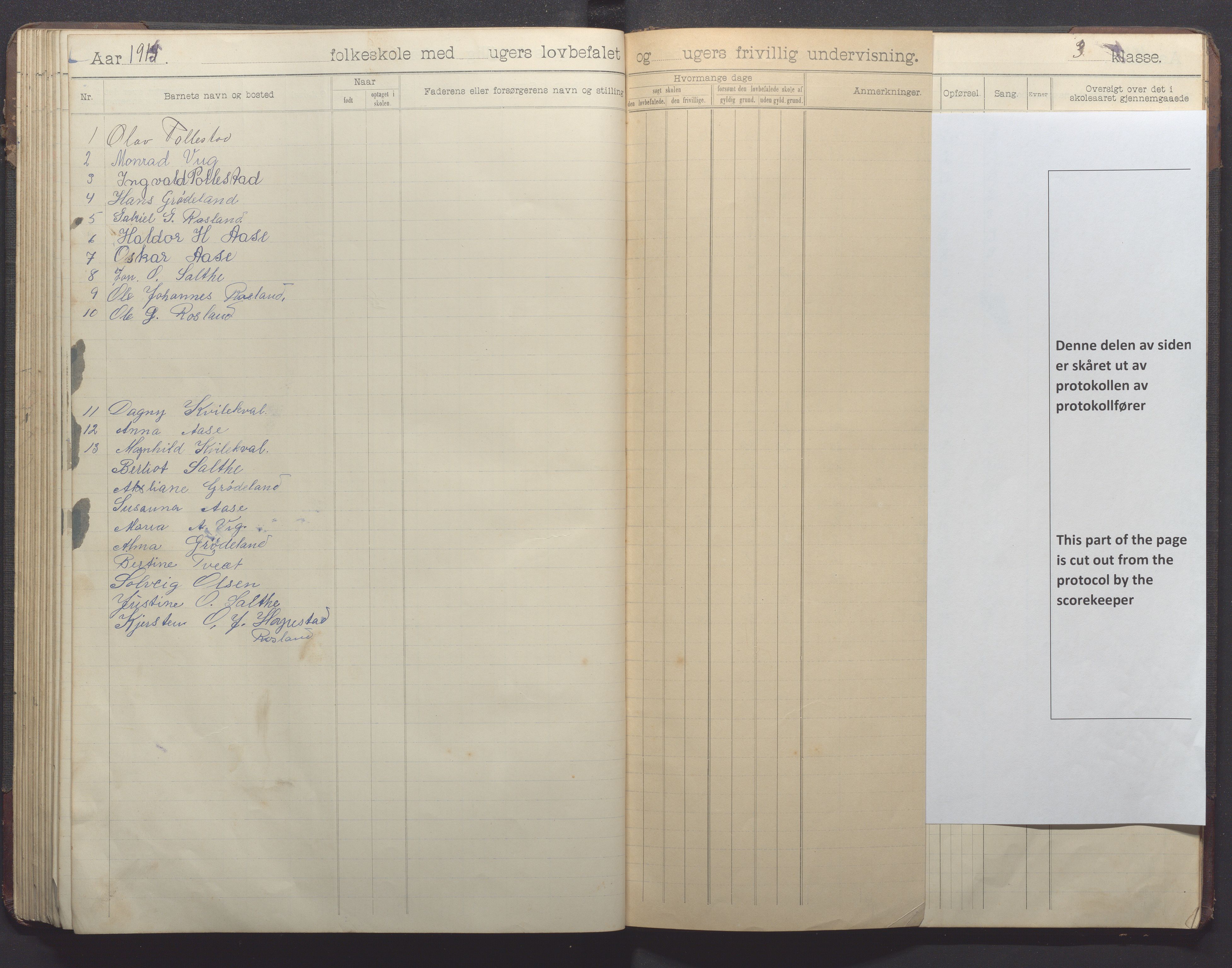 Klepp kommune - Pollestad skule, IKAR/K-100295/H/L0002: Skoleprotokoll, 1901-1916, p. 82