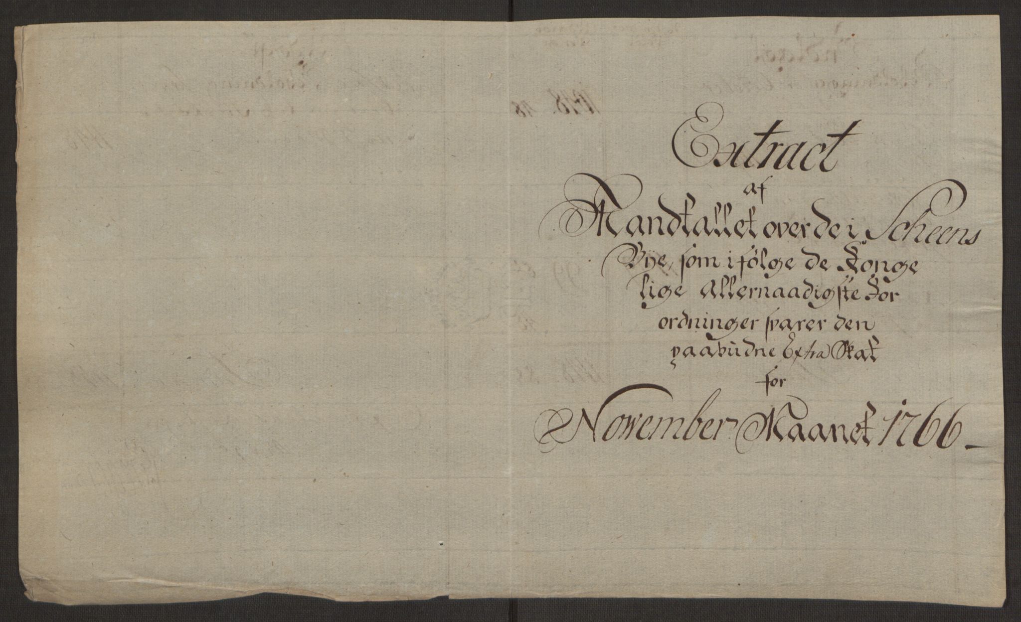 Rentekammeret inntil 1814, Reviderte regnskaper, Byregnskaper, AV/RA-EA-4066/R/Rj/L0198/0001: [J4] Kontribusjonsregnskap / Ekstraskatt, 1762-1768, p. 422